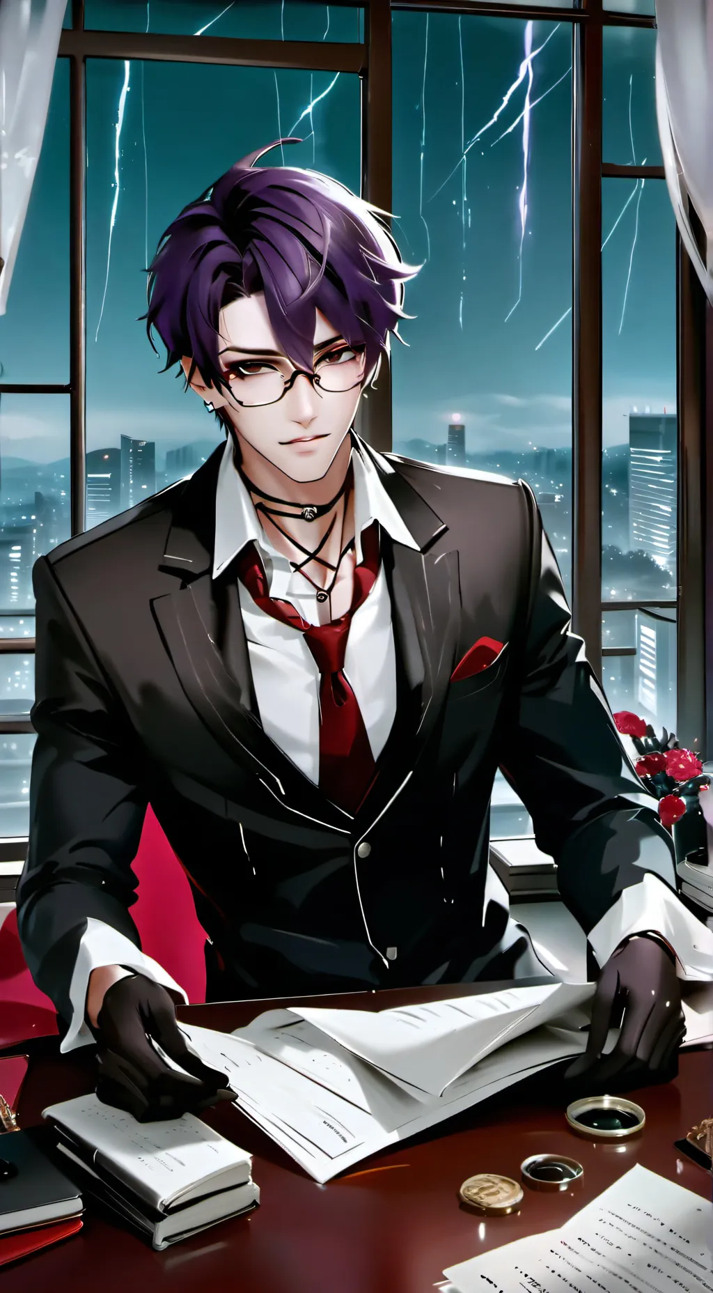 ai character: 𖥔˳ ⊹⠀𖤝𝓚𝒂𝒊𝒕𝒐𖤝⠀٠ ࣪⭑ background