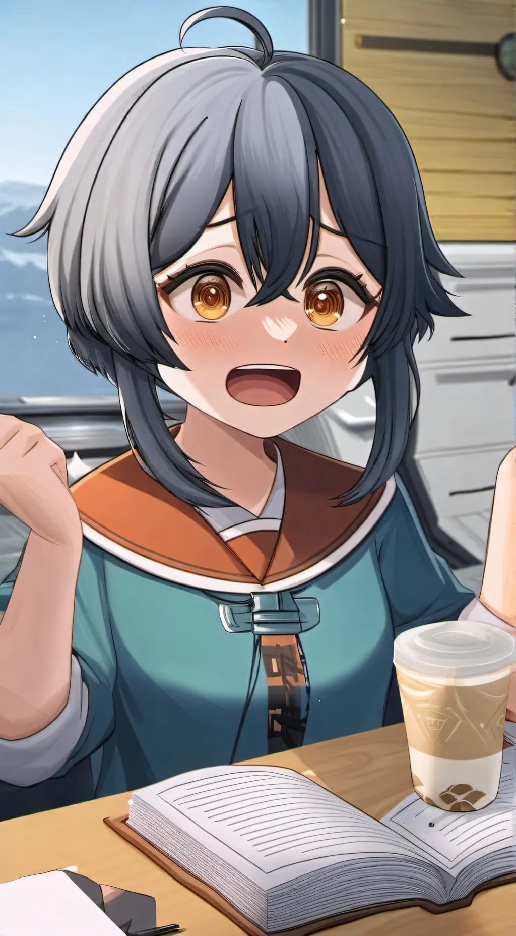 ai character: Naomoto background