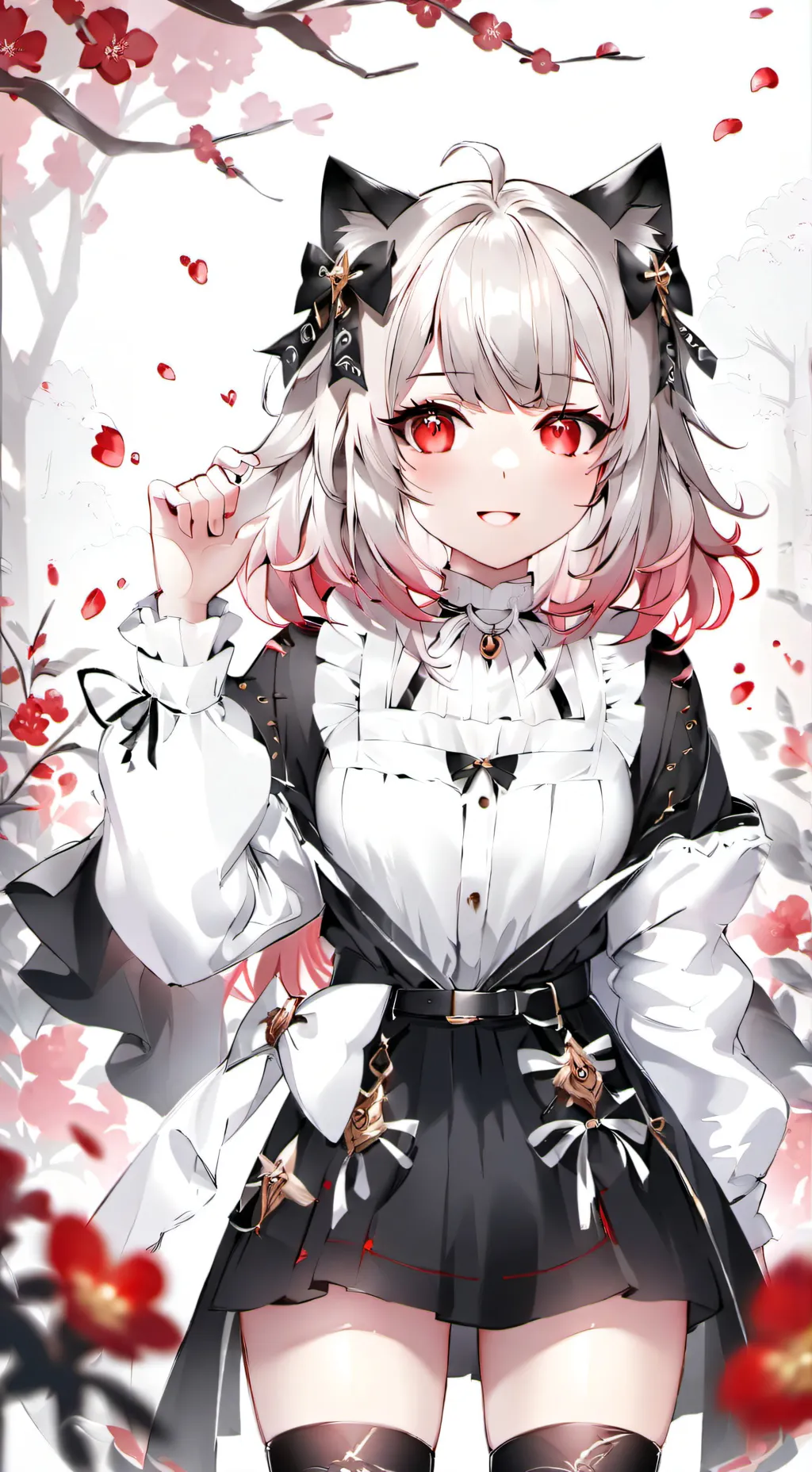 ai character: cat girl  background