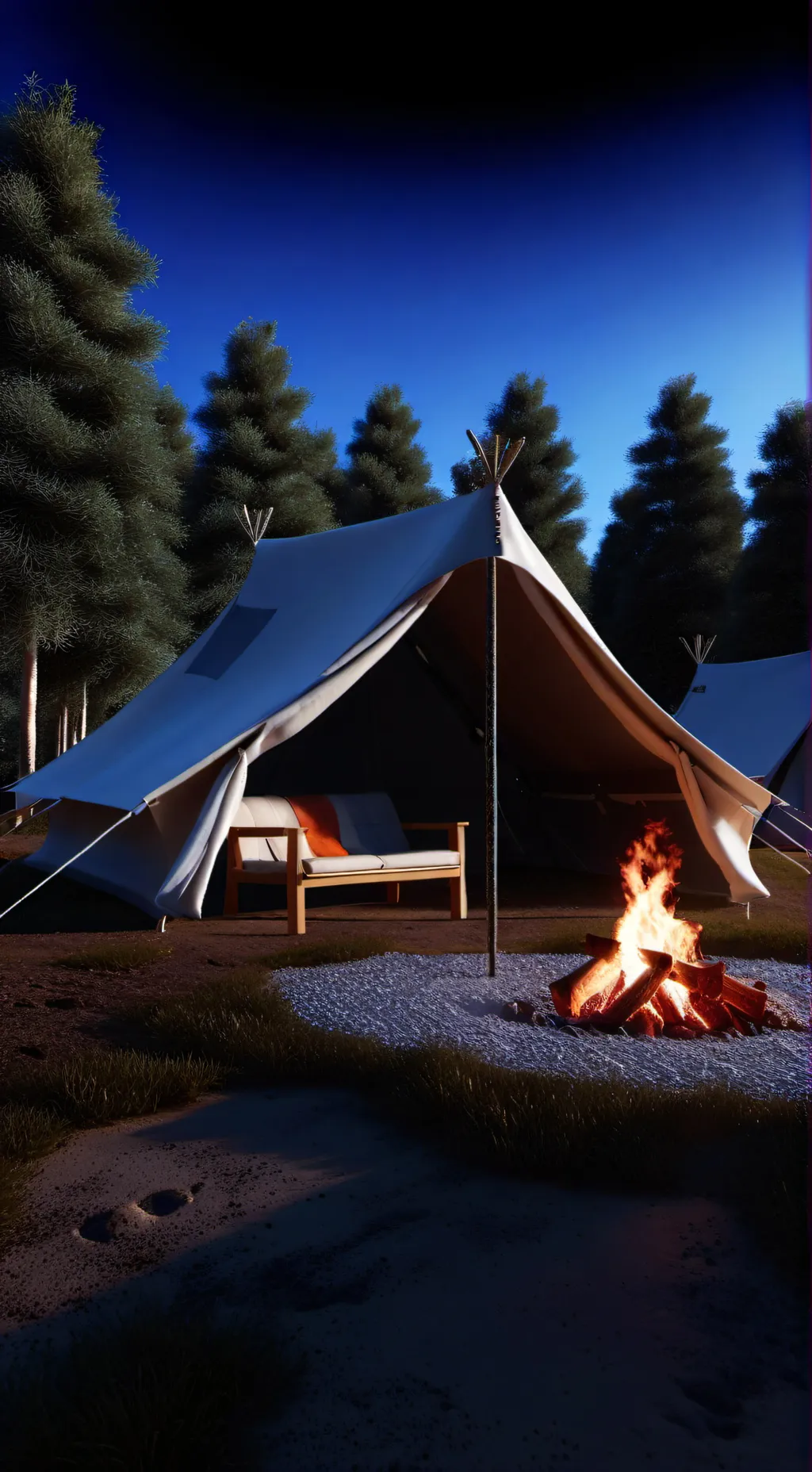 ai character: sprunki campamento background