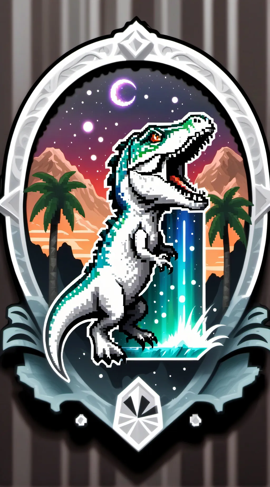 ai character: Jurassic reunión  background