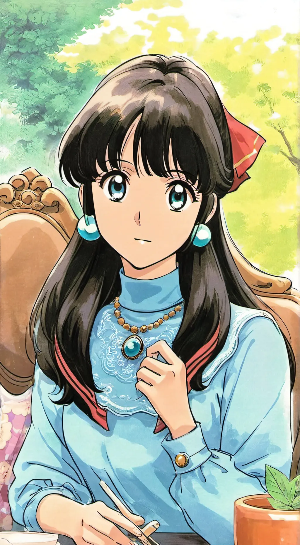 ai character: Farah background