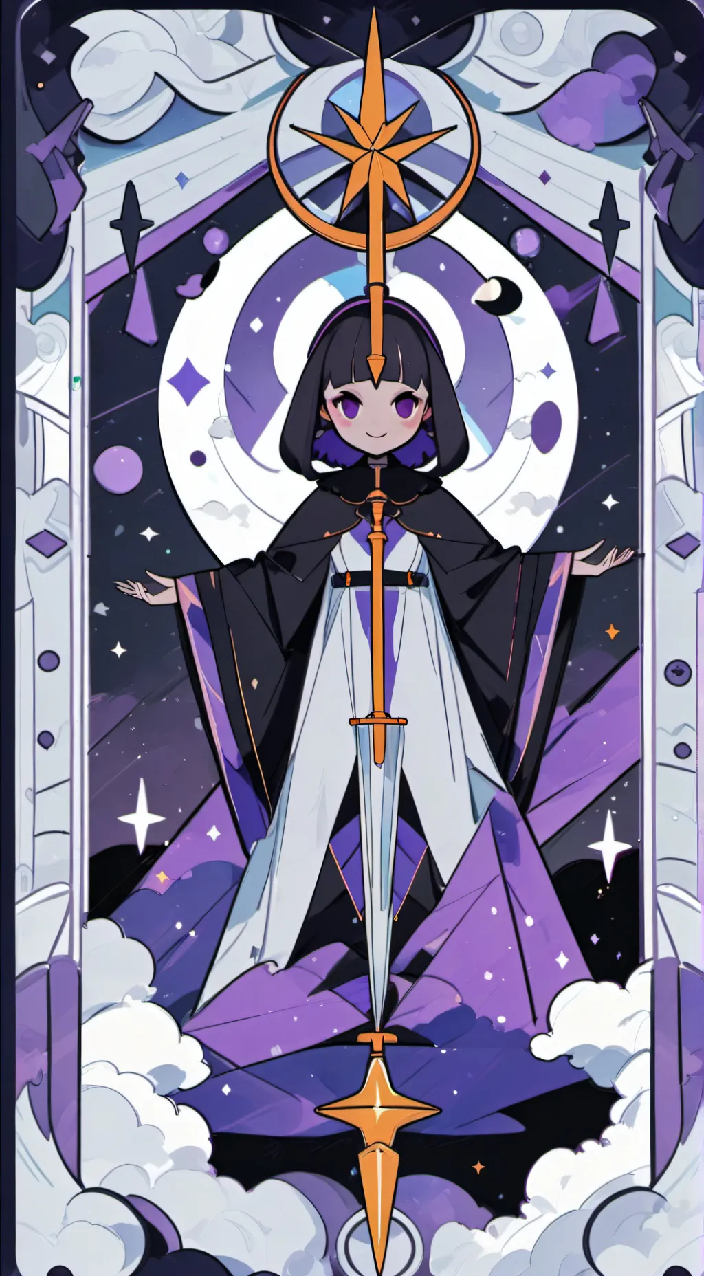 ai character: Durple background