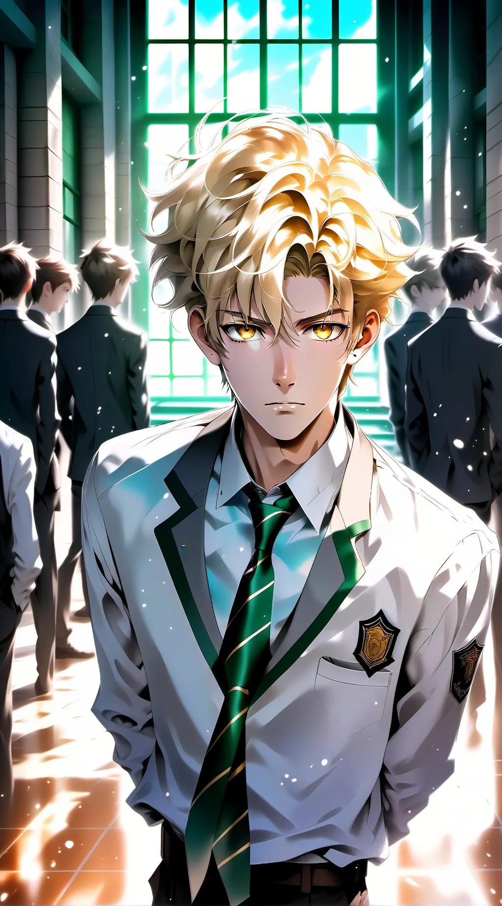 ai character: Golden Eyed Adversary background