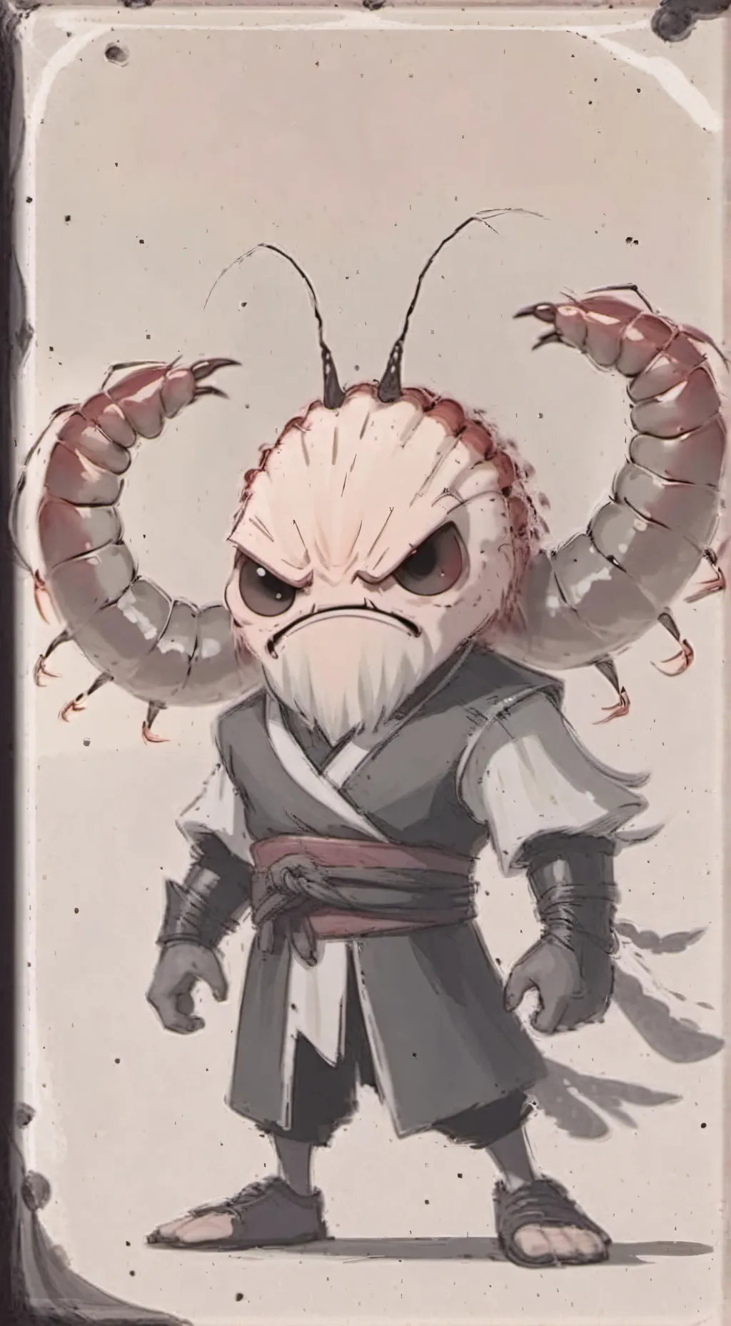 ai character: Shrimpo  background