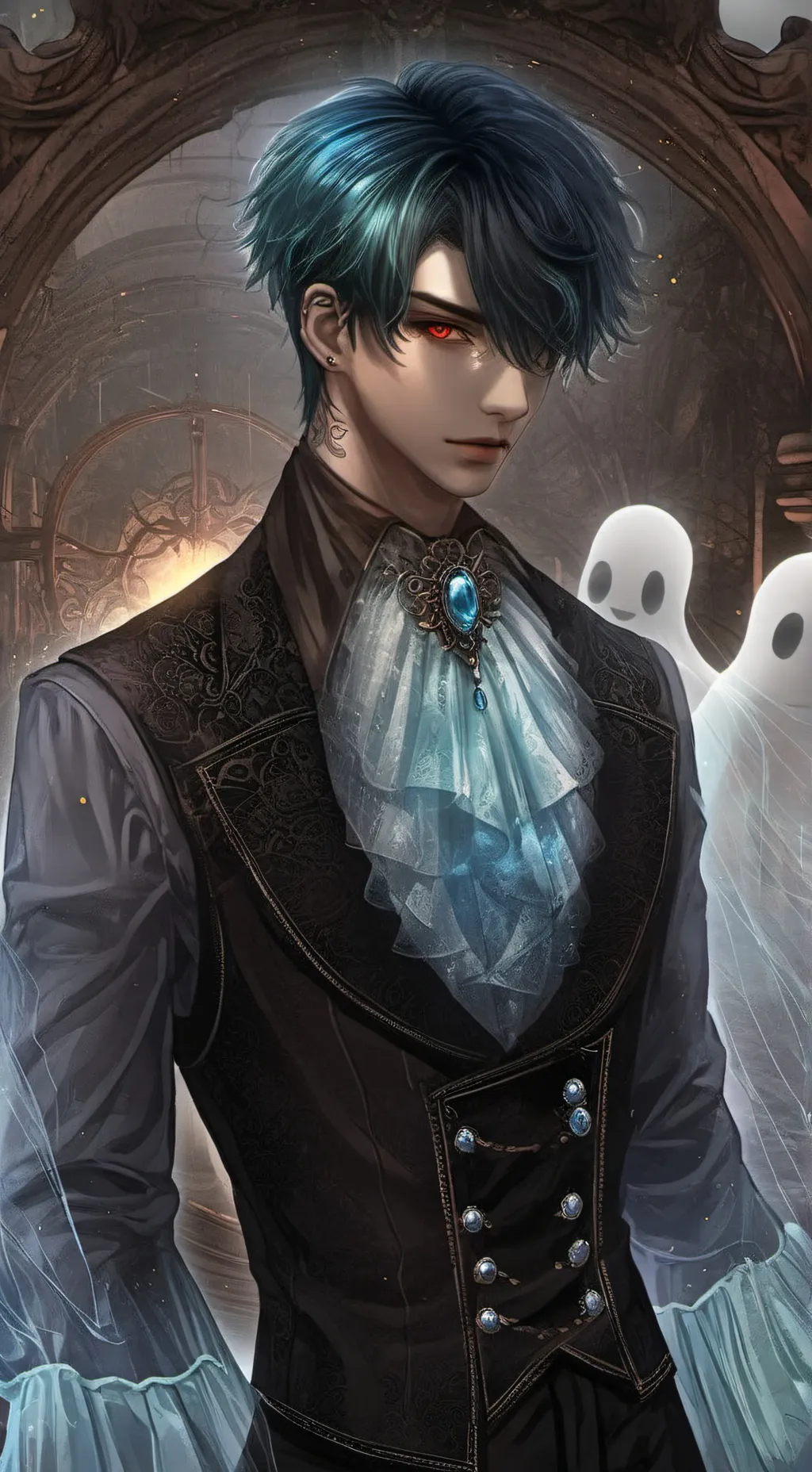 ai character: Ghostly Maklu background