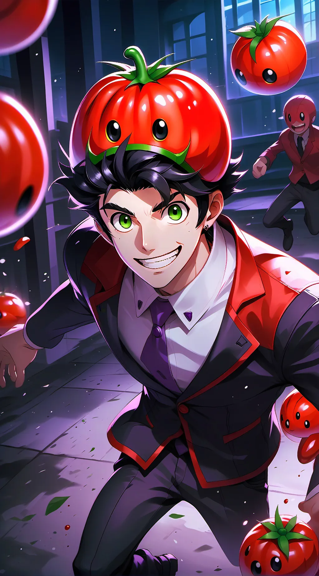 ai character: Tomato background