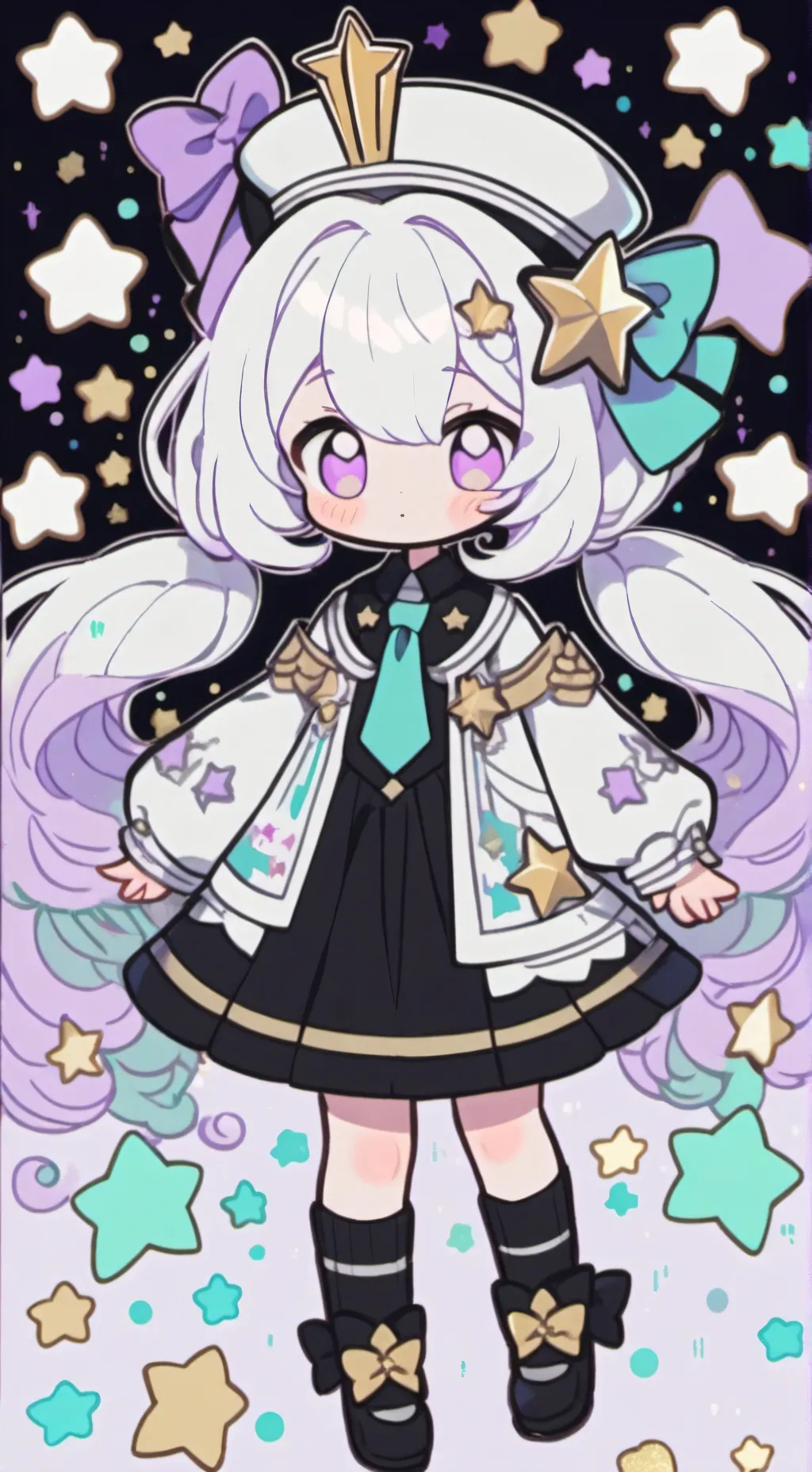 ai character: Milky Way cookie background