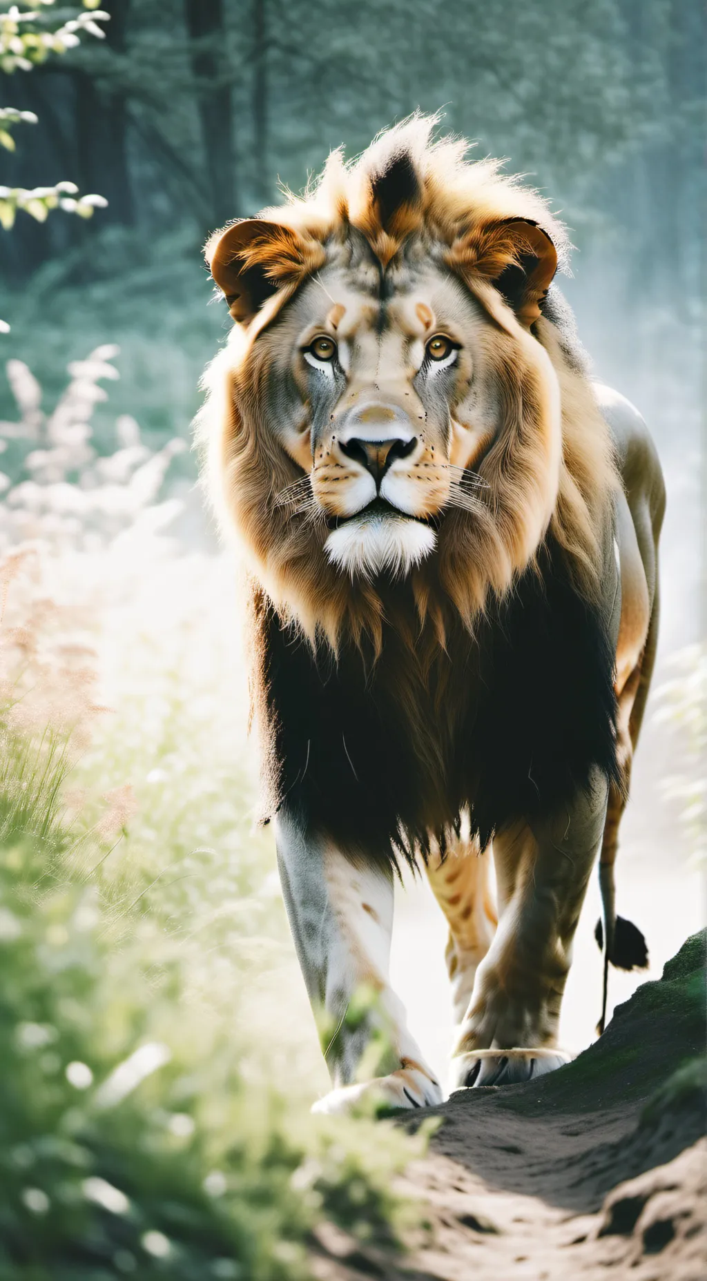 ai character: lion background