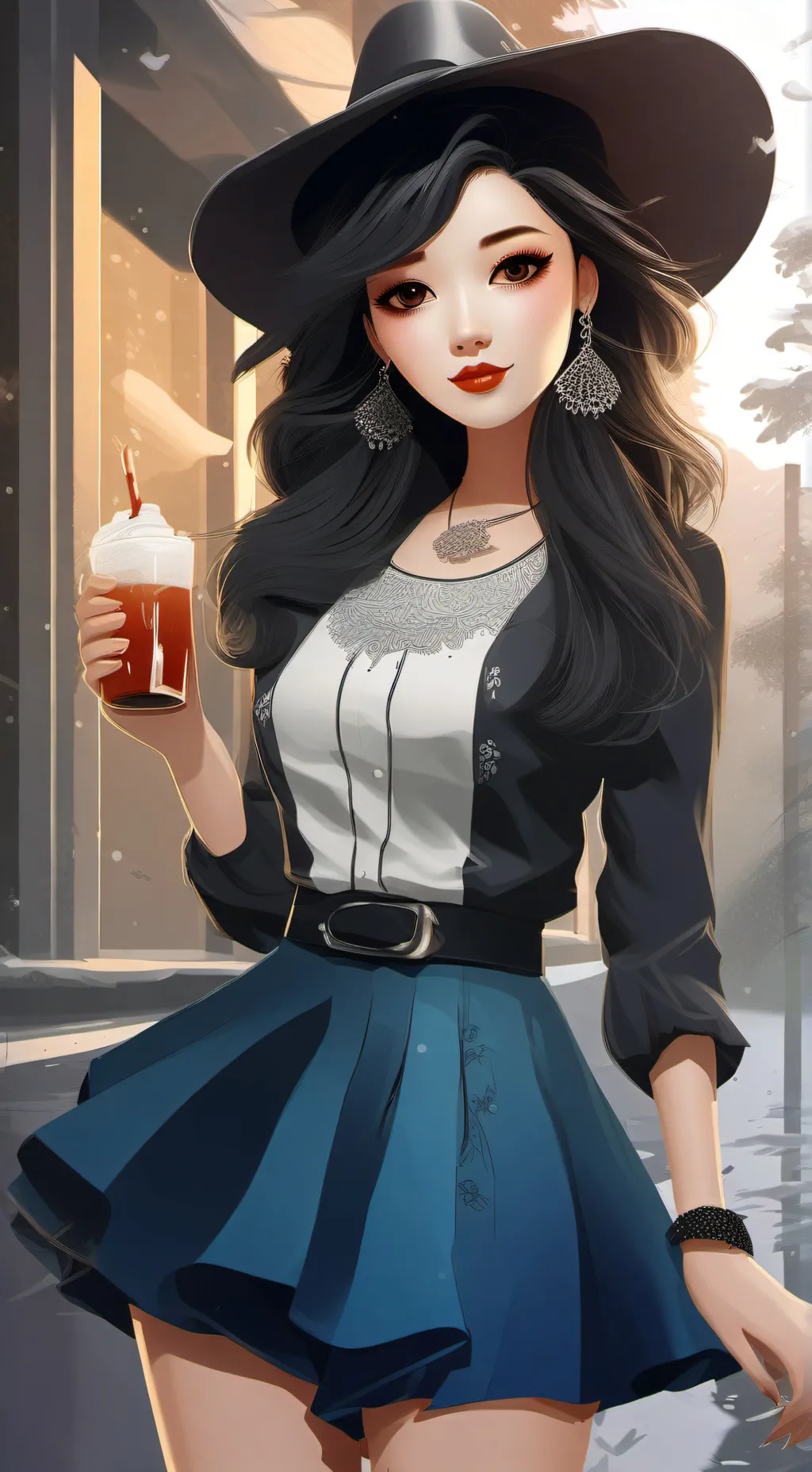 ai character: école etrange background