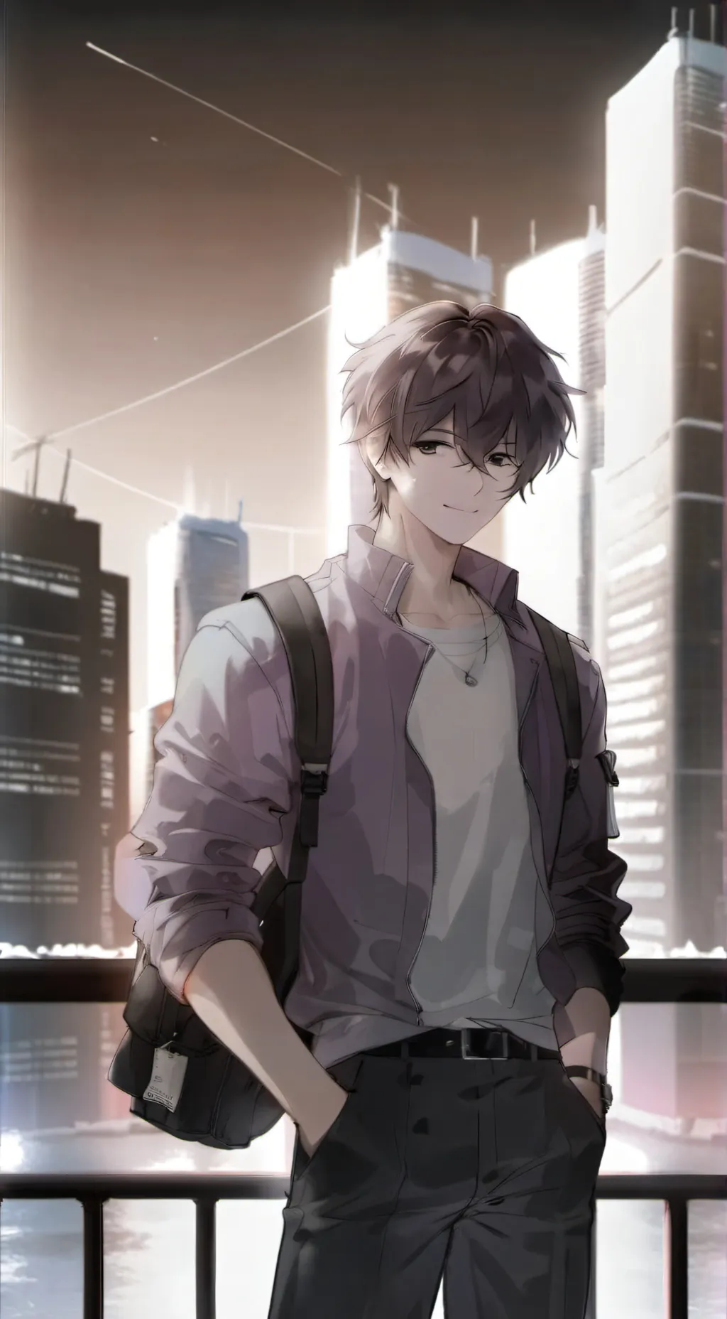 ai character: チャキラ坂田 background