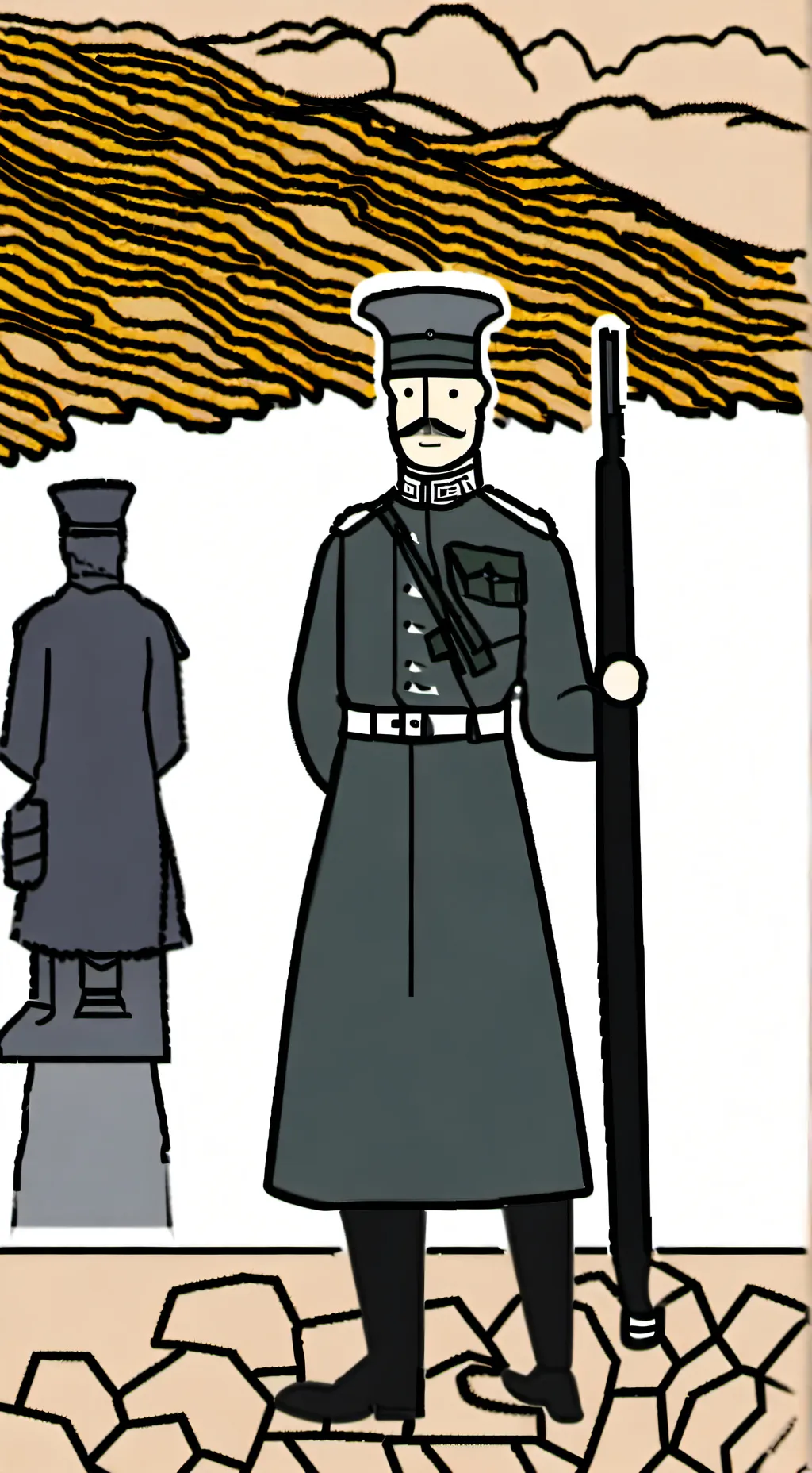 ai character: Ww1 German soldier background
