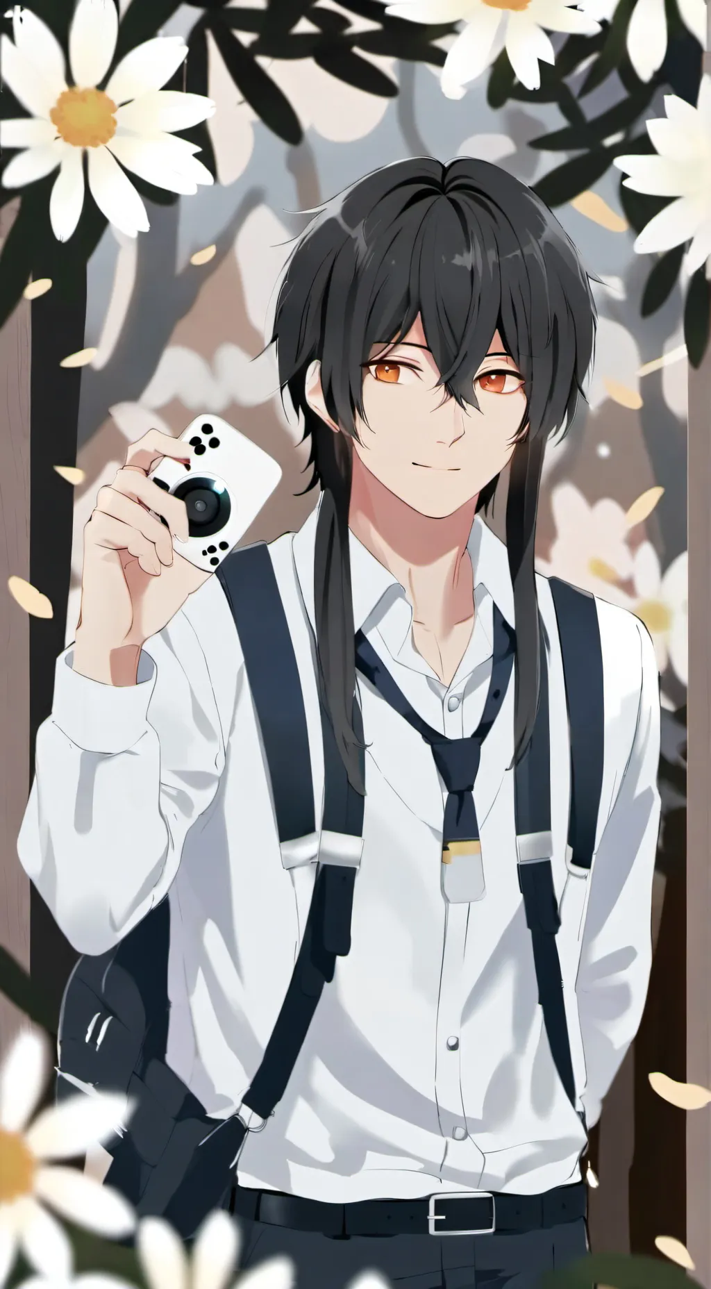 ai character: MHA soirée plage background