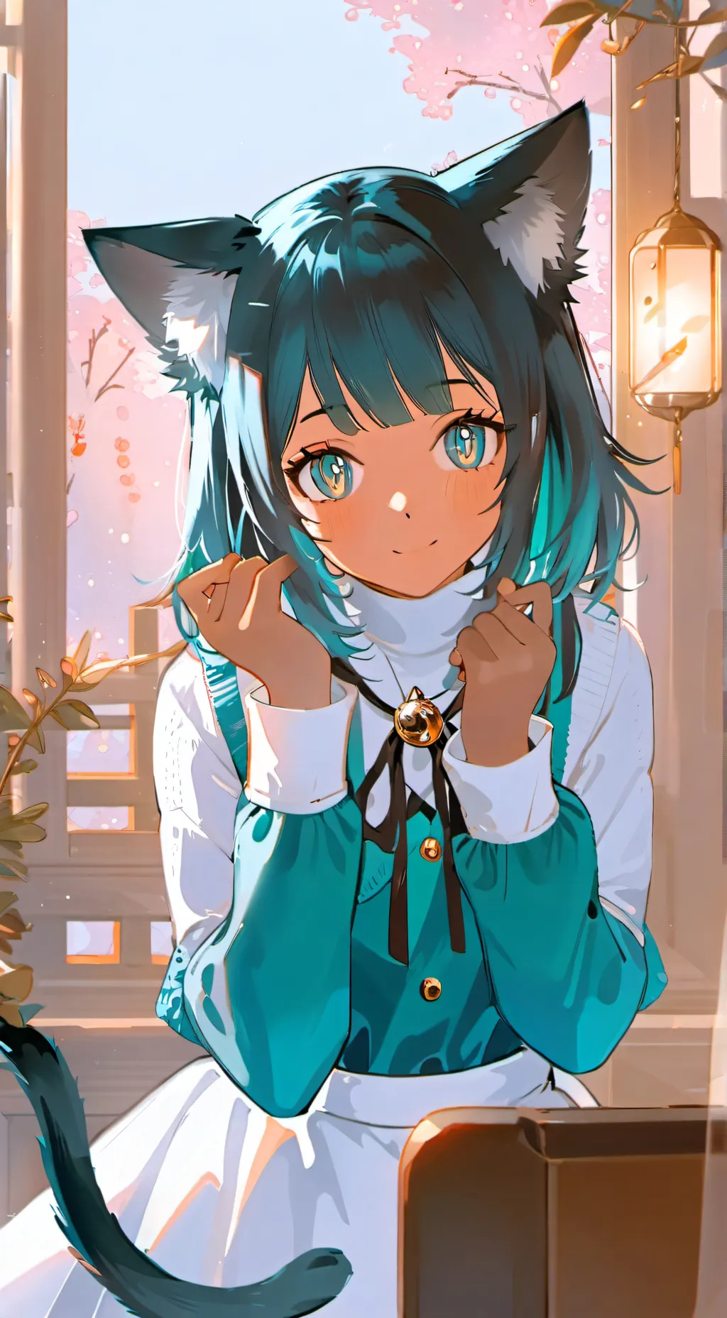 ai character: Teal Whisker Spiri background