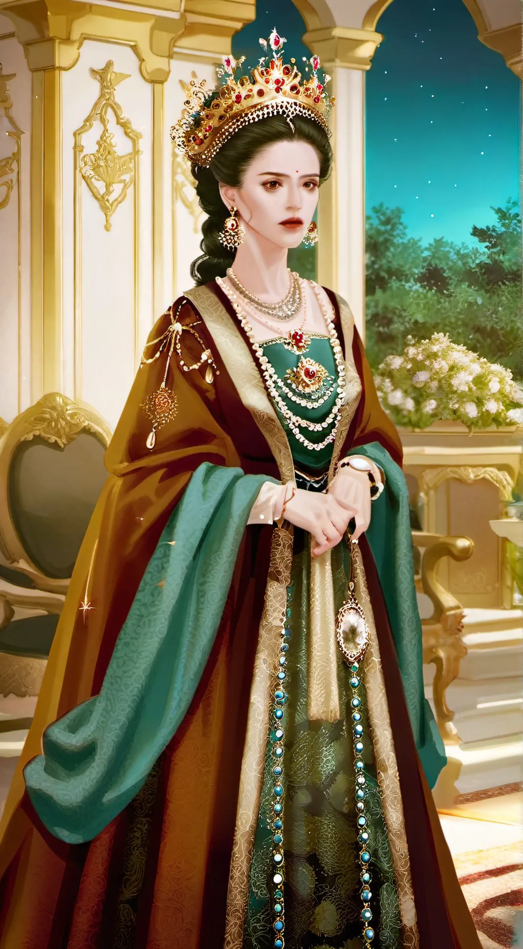 ai character: demond princess  background