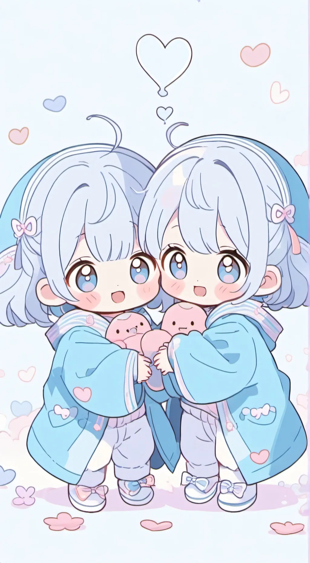 ai character: mili y miri background