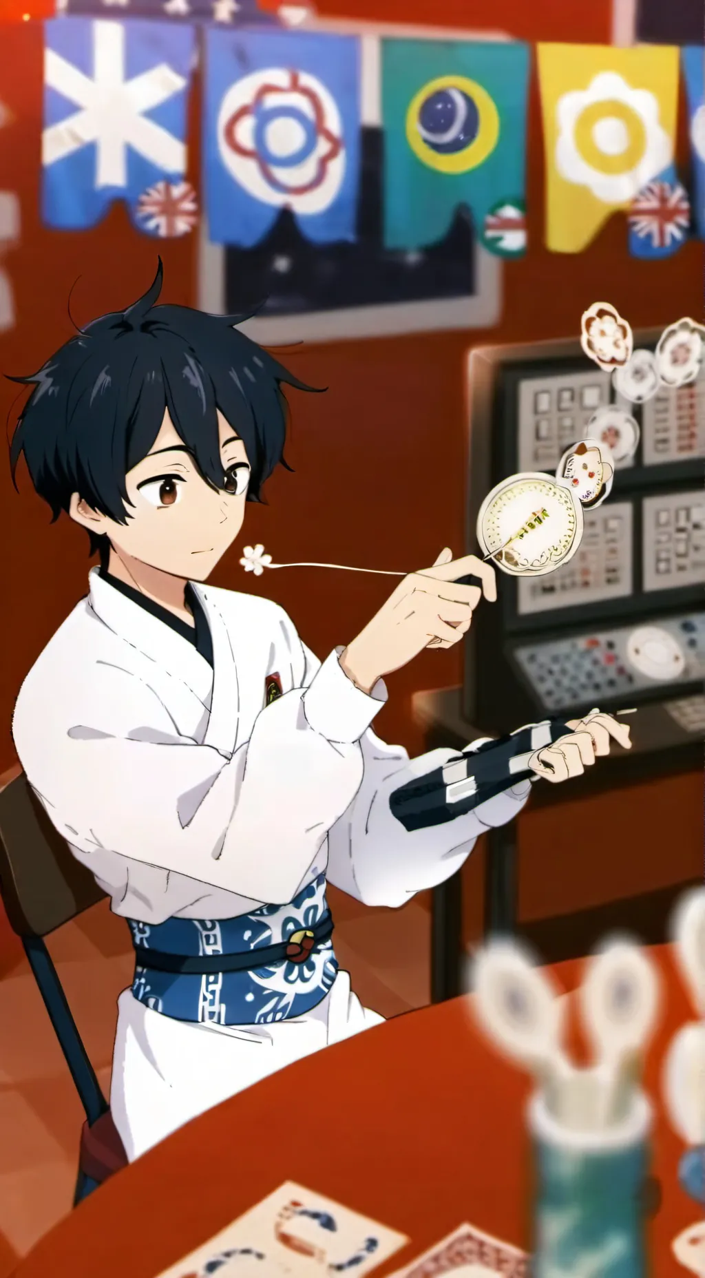 ai character: makey português k background