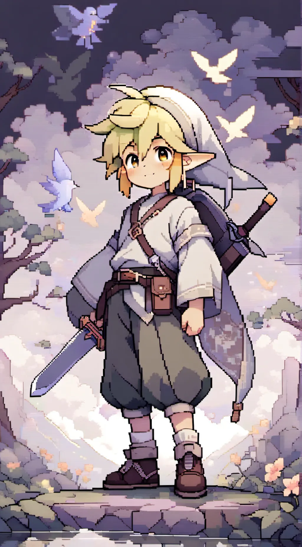 ai character: broken Link background