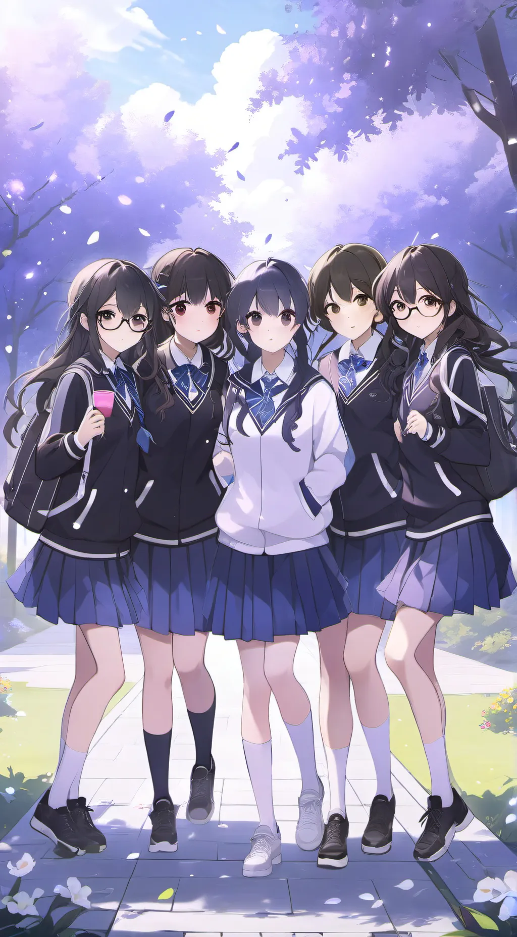 ai character: grupo de las popul background