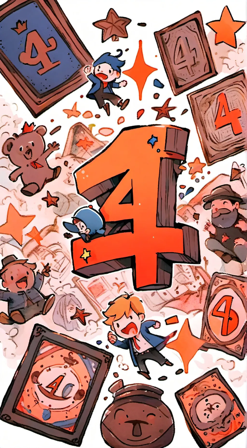 ai character: numbers (bfdi)  background