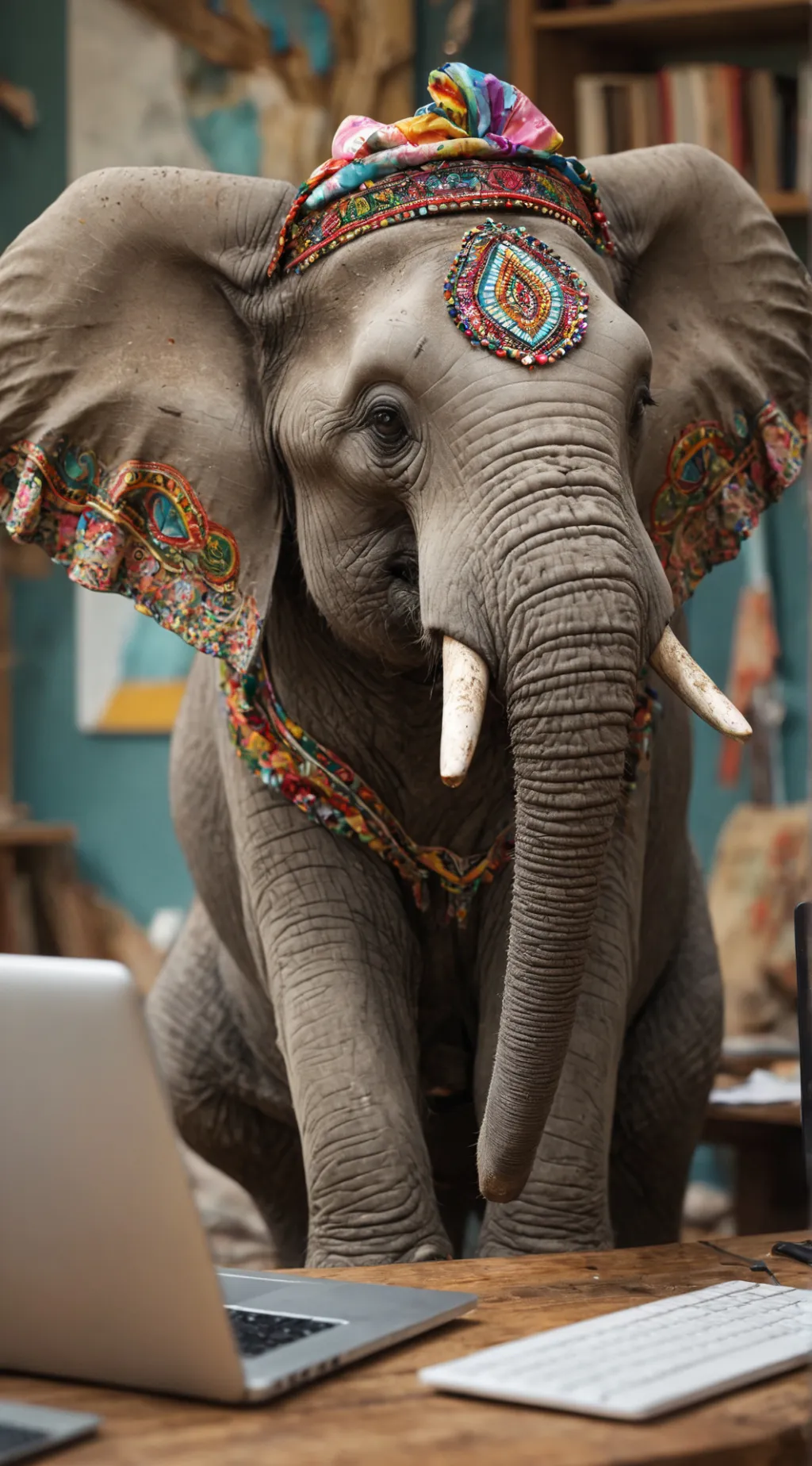 ai character: Epic the Elephant background