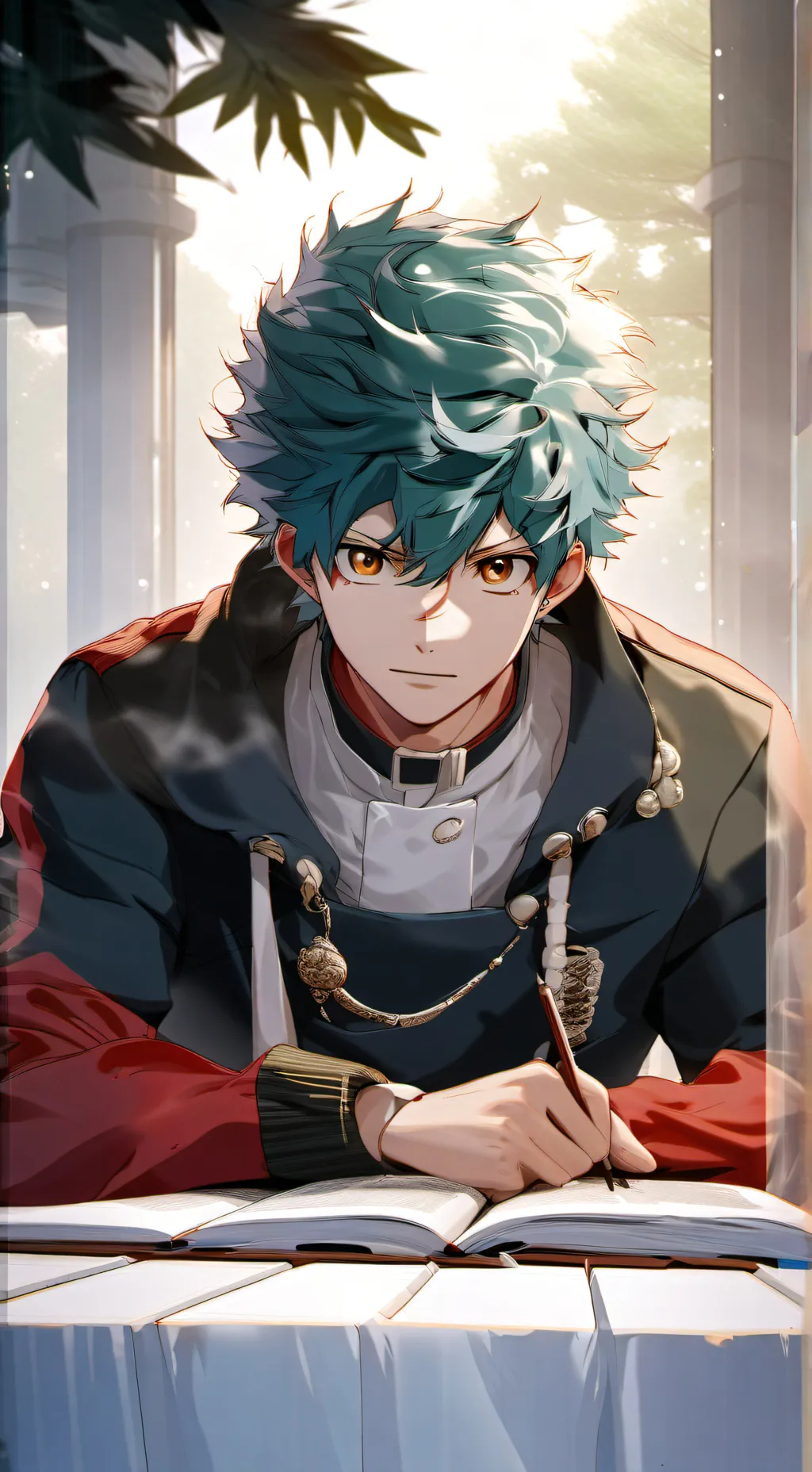 ai character: PRAIA DE BNHA background