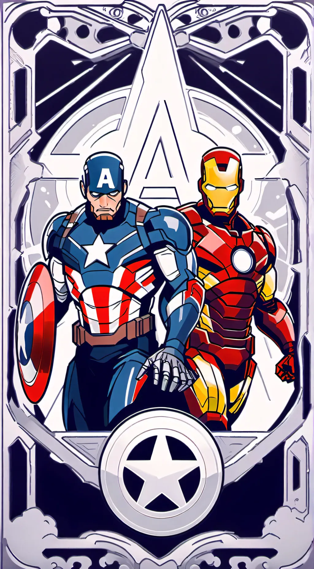 ai character: AVENGERS 3 background
