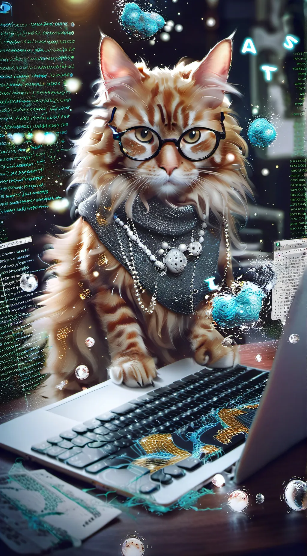 ai character: BitCat background