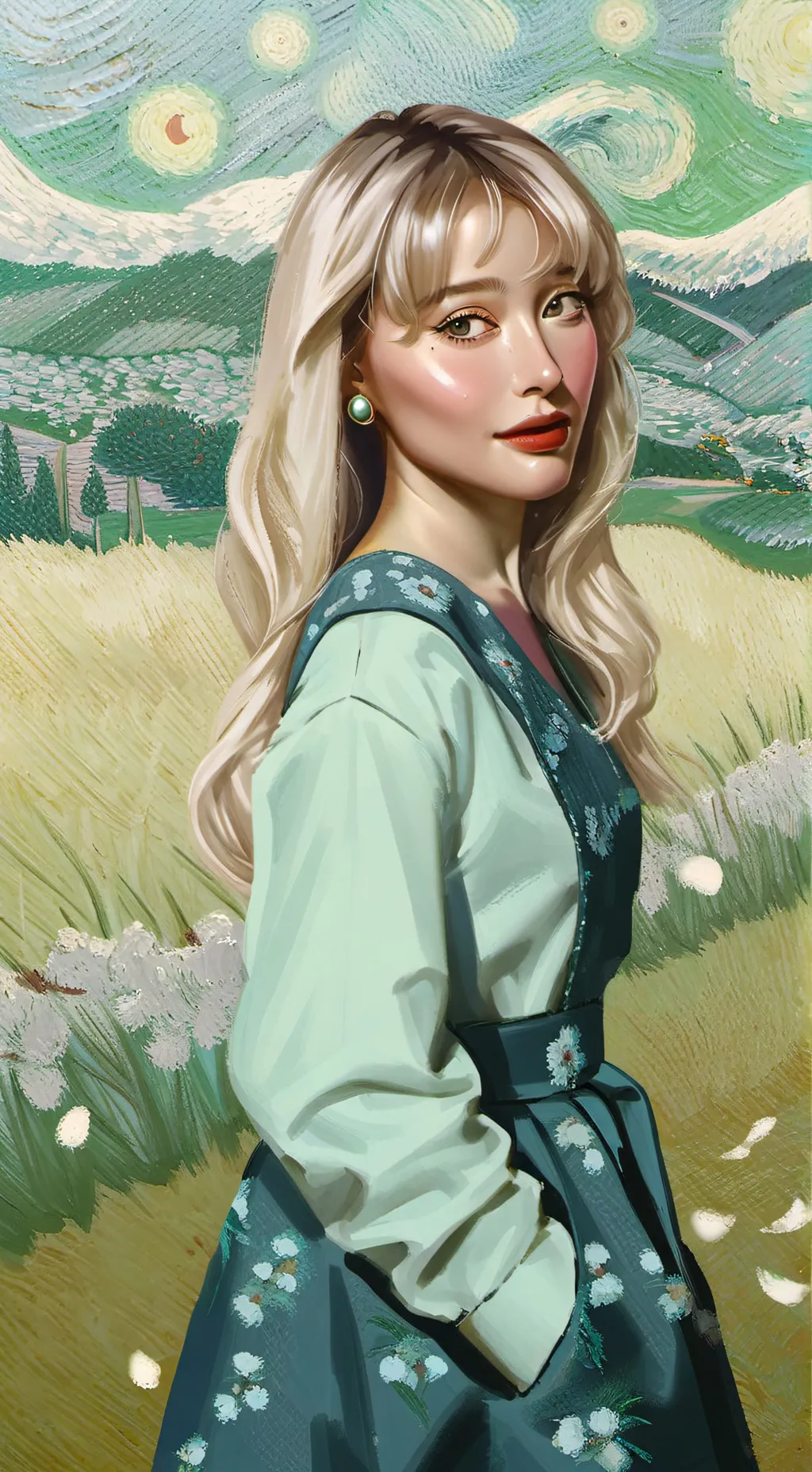 ai character: Sabrina Carpenter background