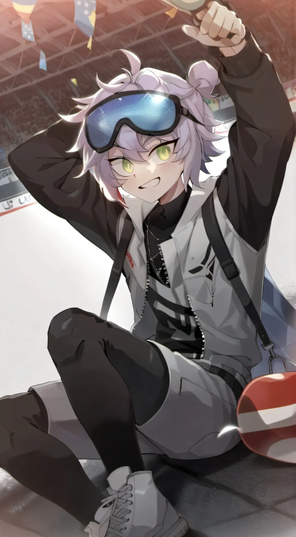 ai character: Silver background