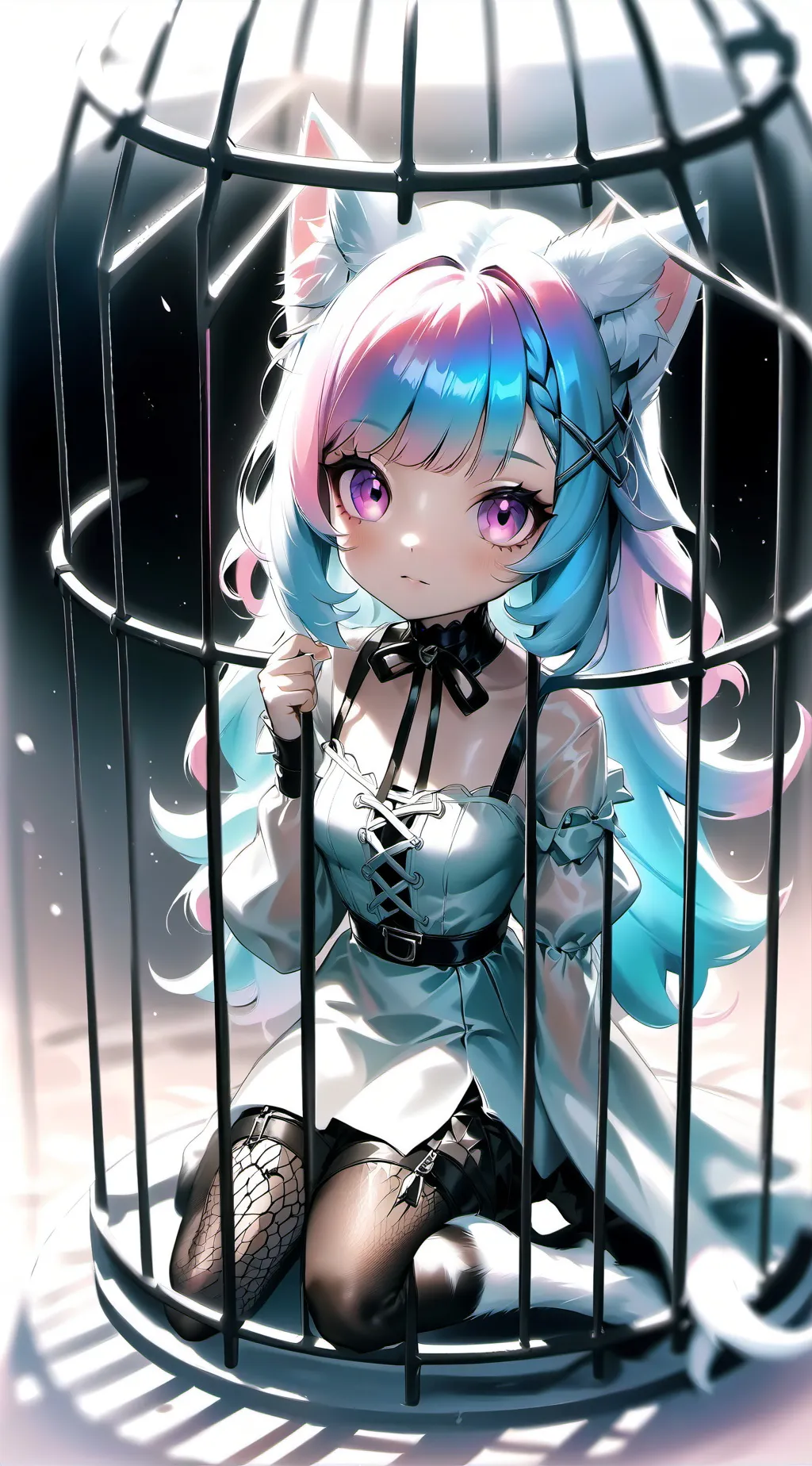 ai character: catgirl  background