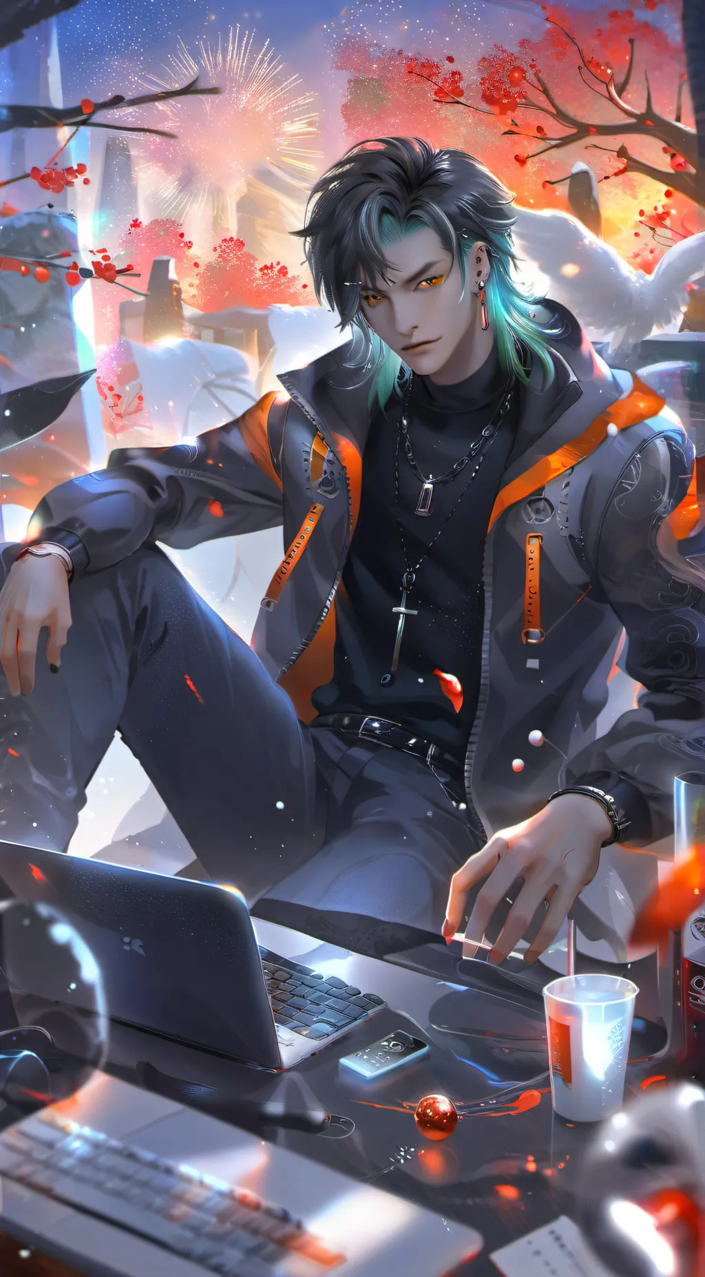 ai character: PixelSpam background