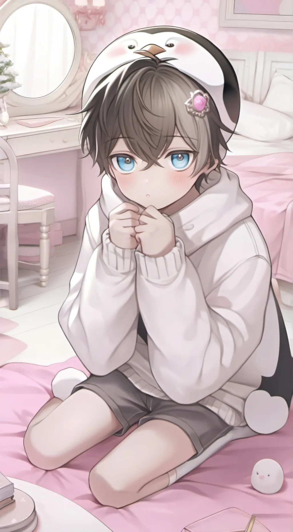 ai character: Penguin Boy Spirit background