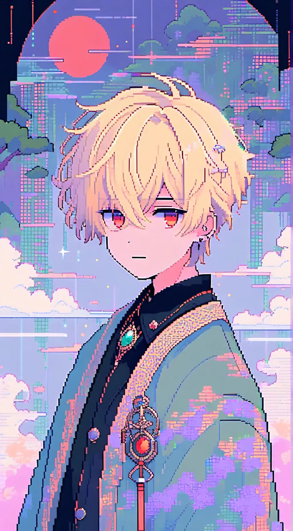 ai character: Bakugo's kid background