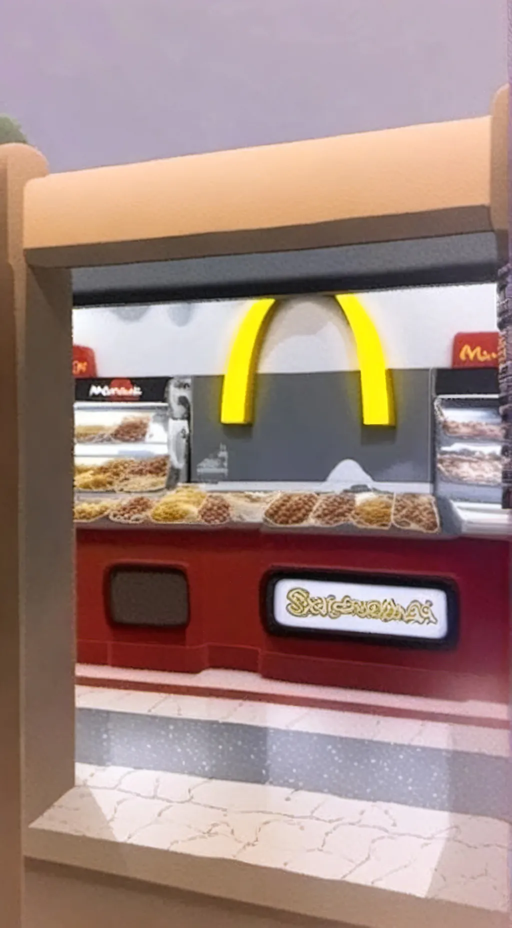 ai character: McDonald's. background