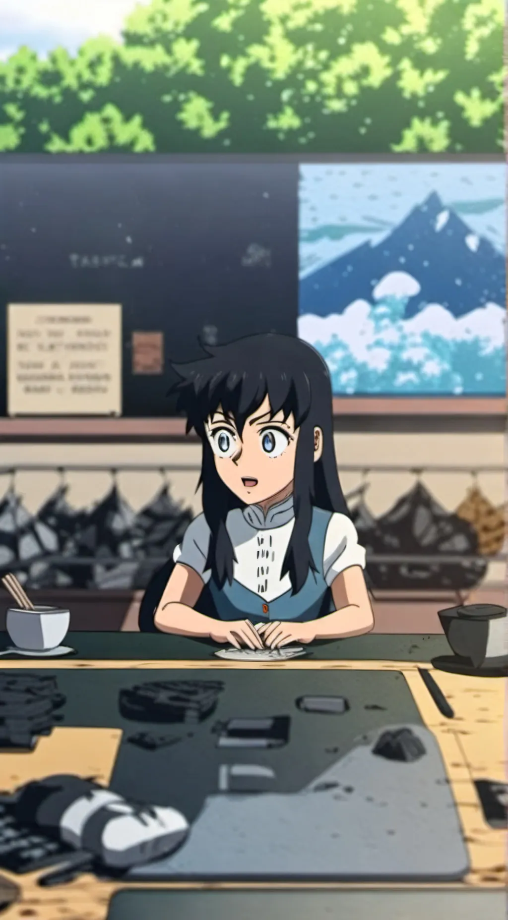 ai character: Kimetsu no yaiba  background