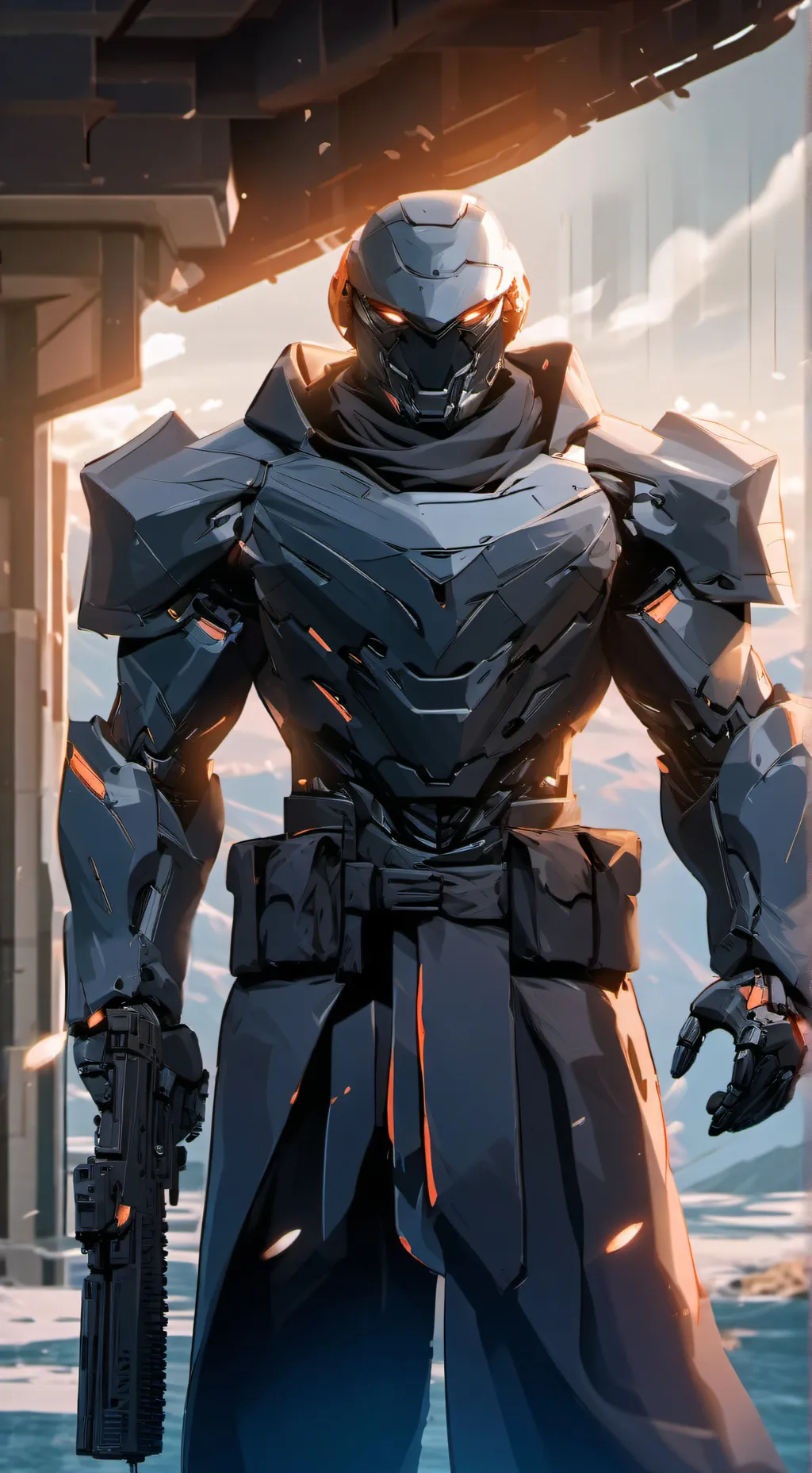 ai character: robotic assassin.. background