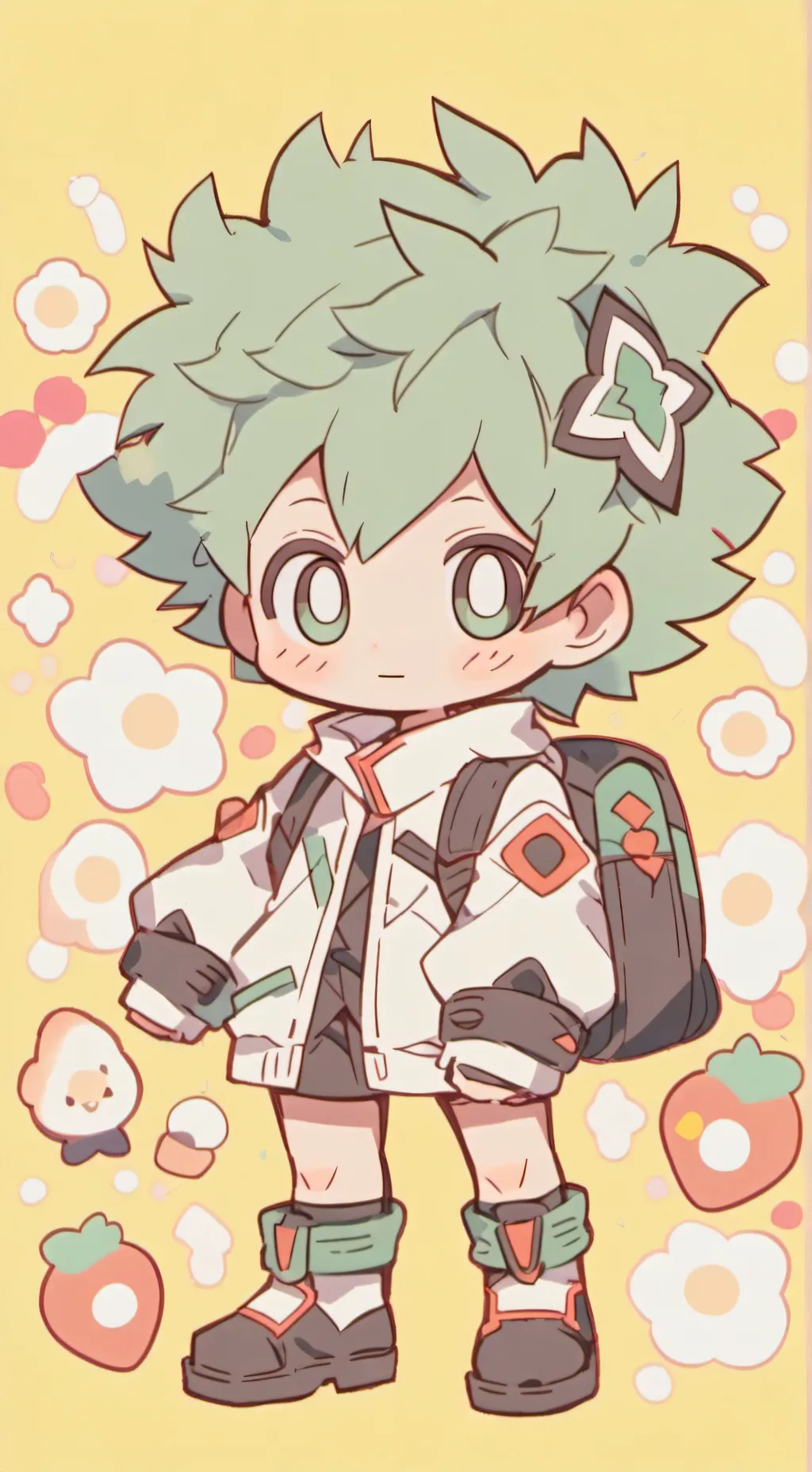 ai character: 💚📗🍏Deku🍏📗💚 background