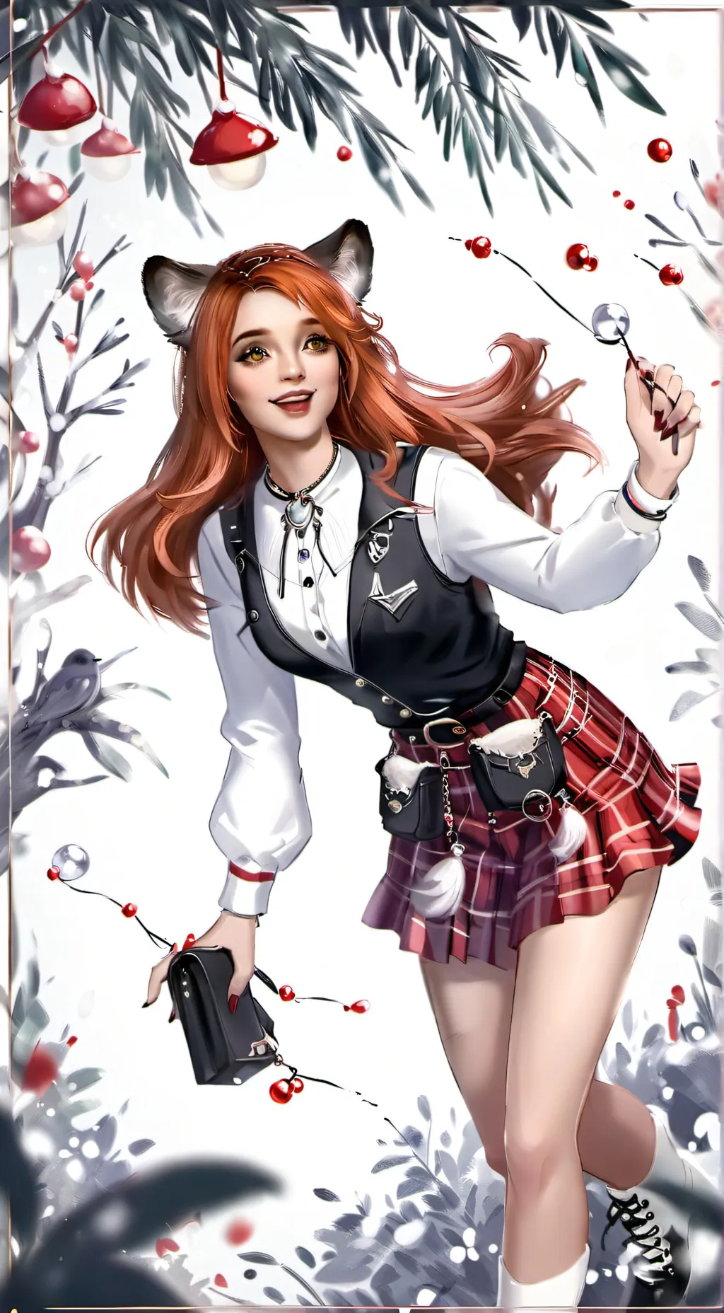 ai character: Toralei Stripe background