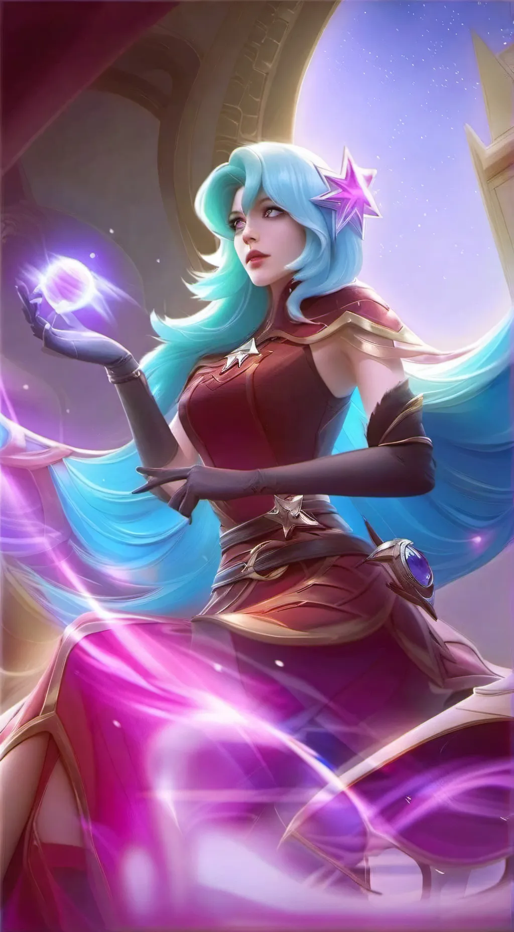 ai character: Aurora background