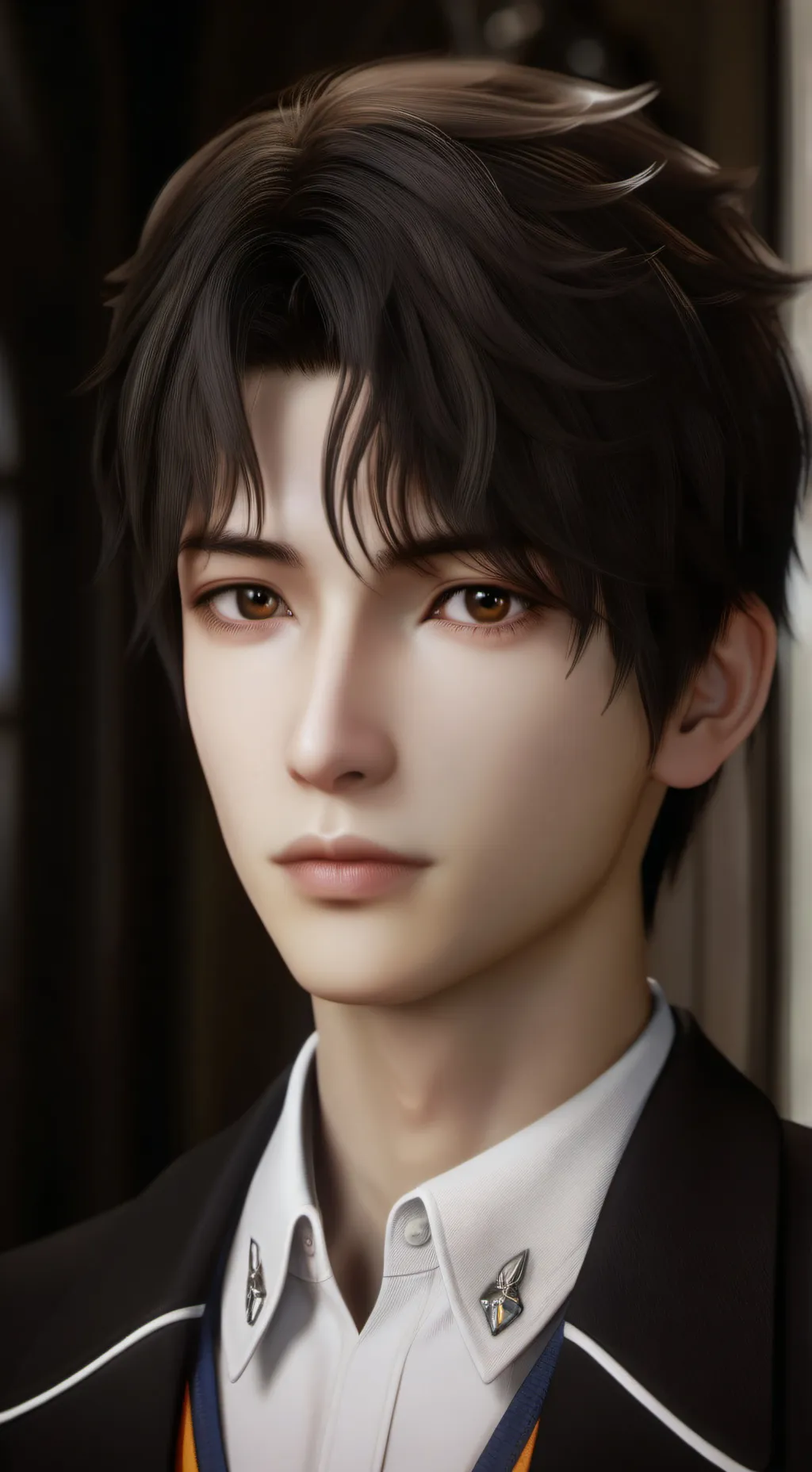 ai character: School boy background