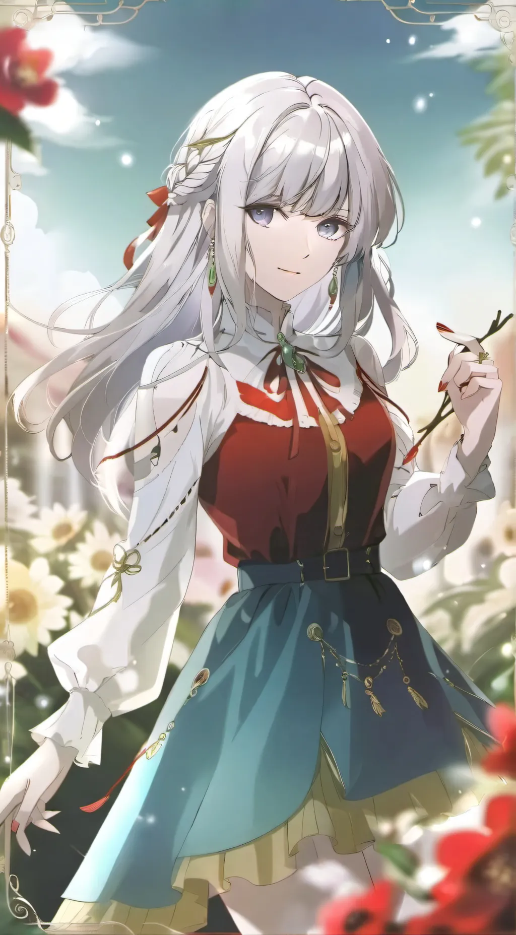 ai character: Snow background