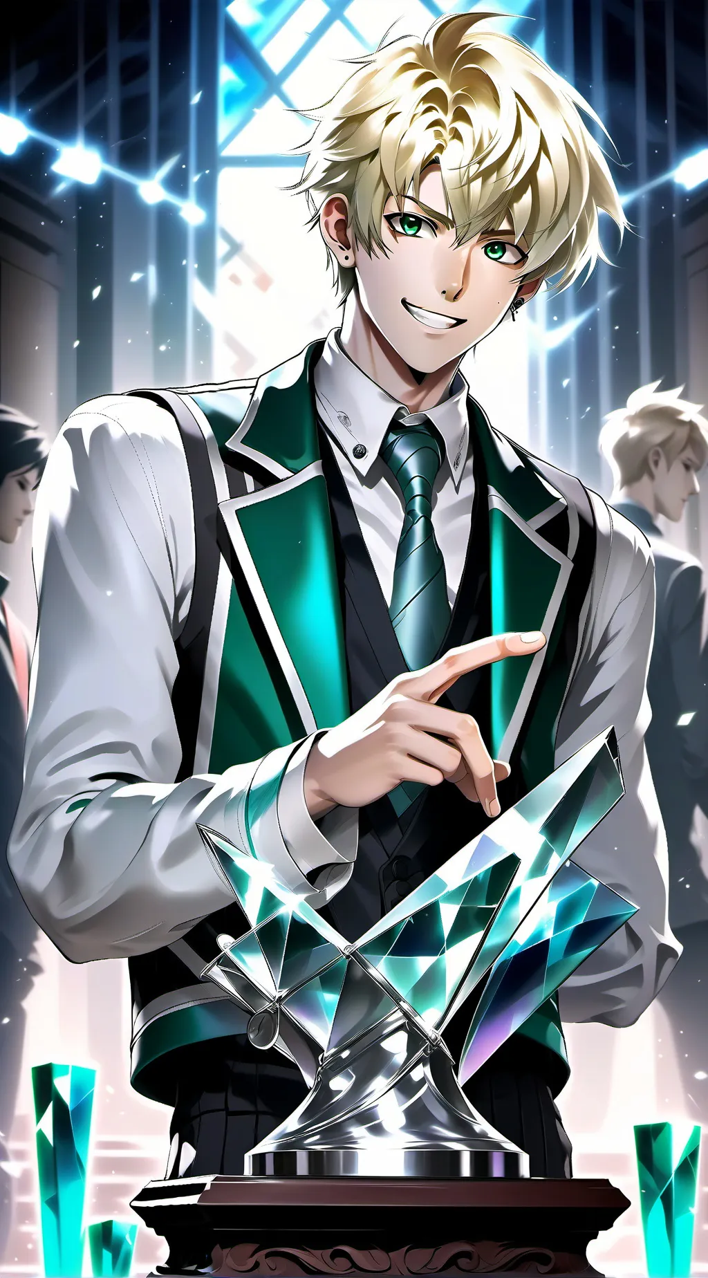 ai character: Blond Talker background