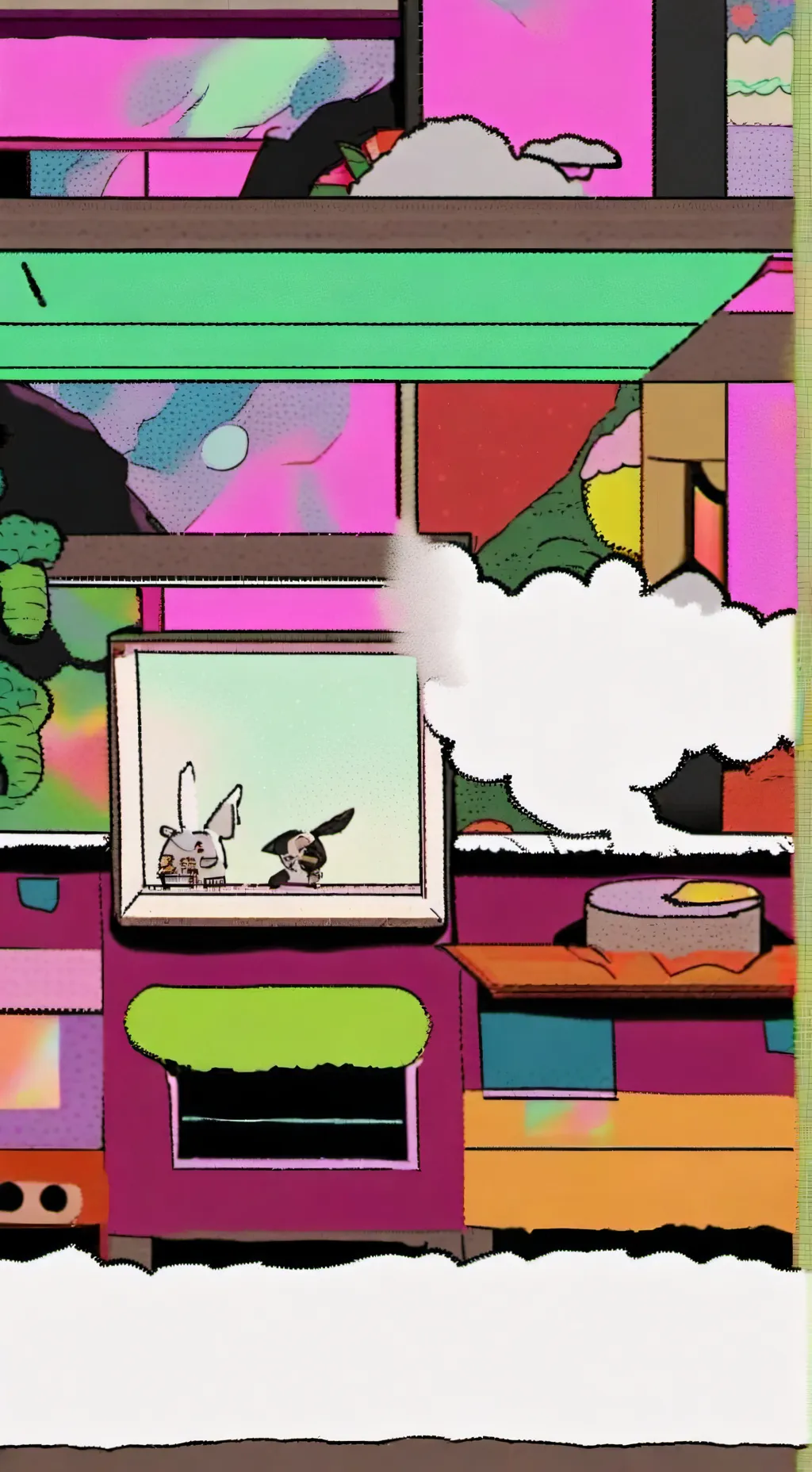 ai character: FRUITCAKE background