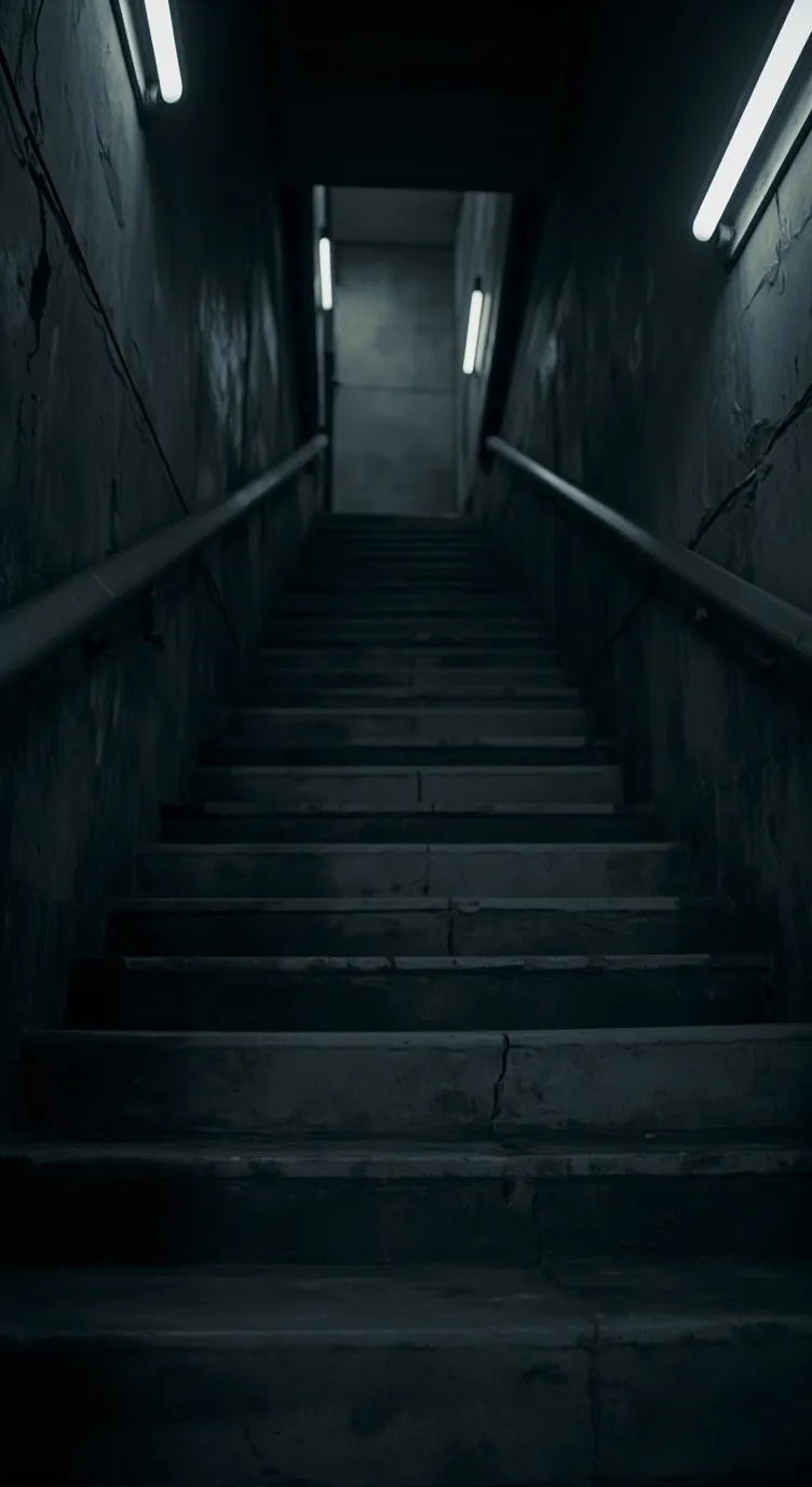 ai character: infinite staircase background