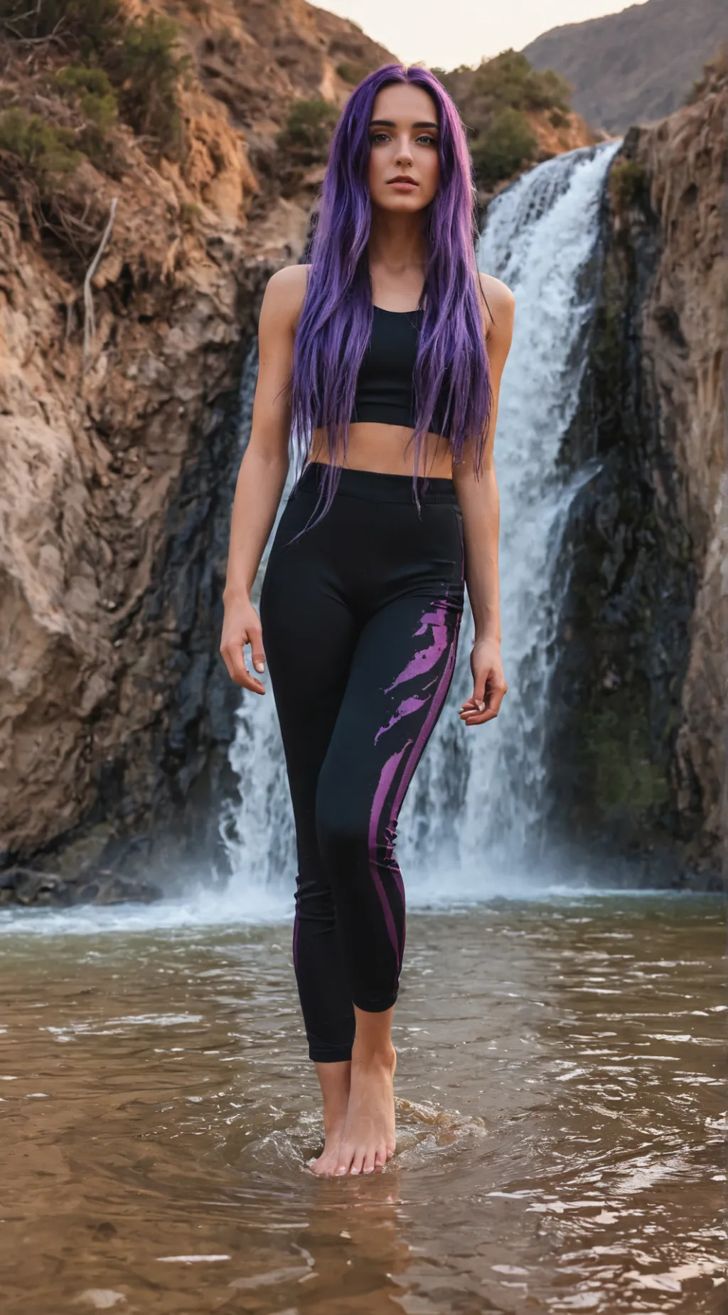 ai character: Giant Enderwoman background