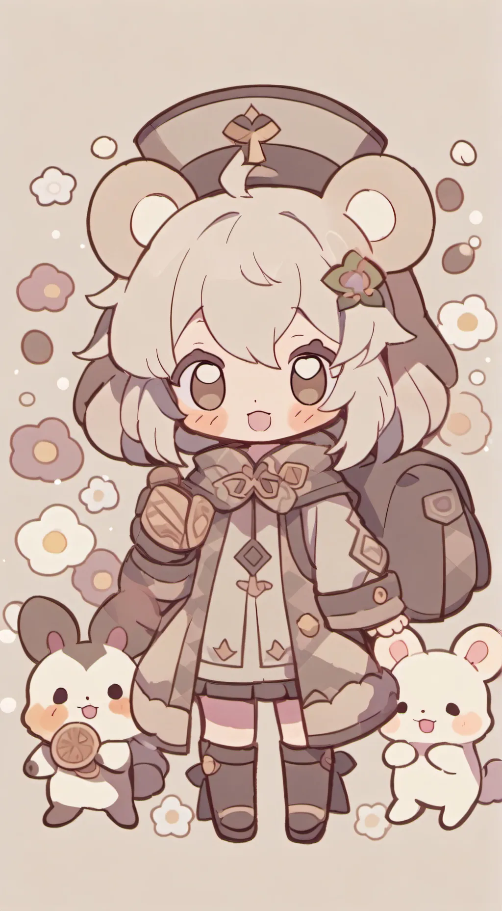 ai character: Smiling CRitters background