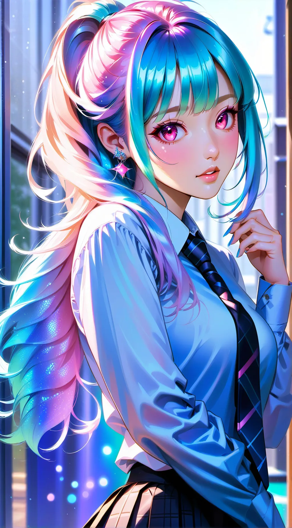 ai character: Sakura background