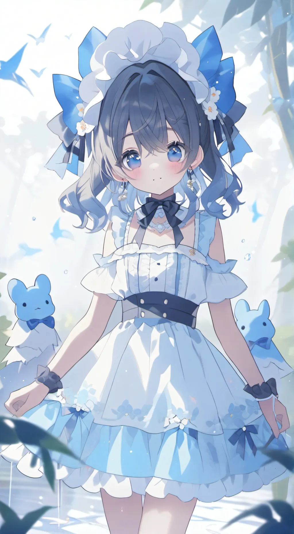 ai character: cute girl background