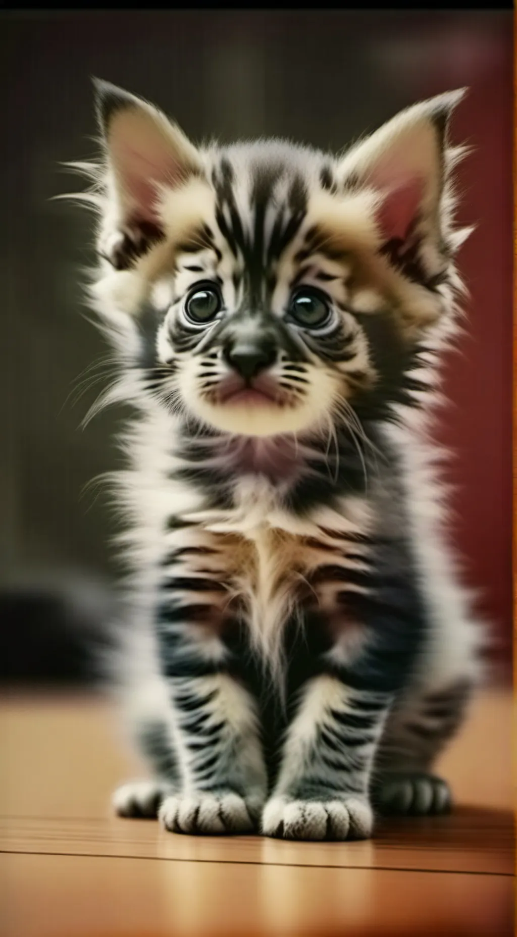 ai character: ugly kitten  background